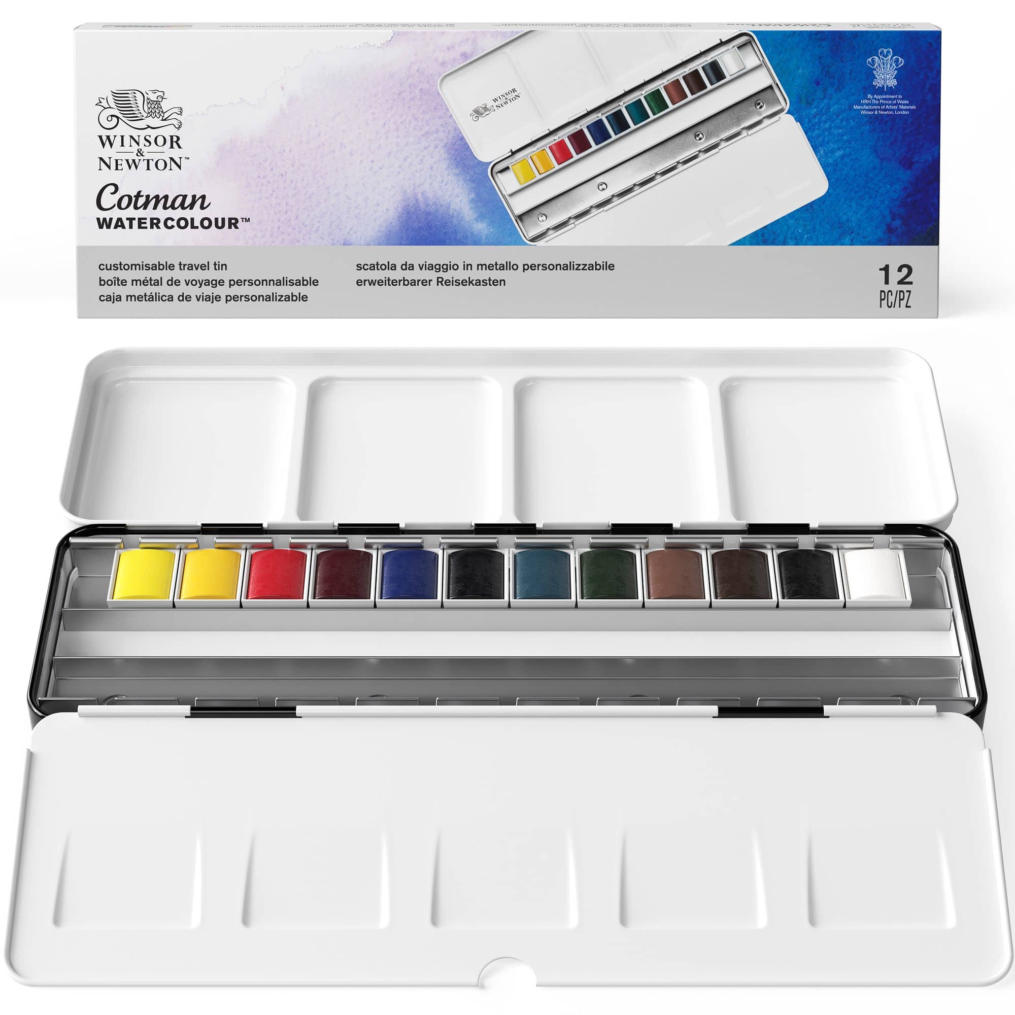 Winsor & Newton® Cotman Watercolours™ Customizable Travel Tin