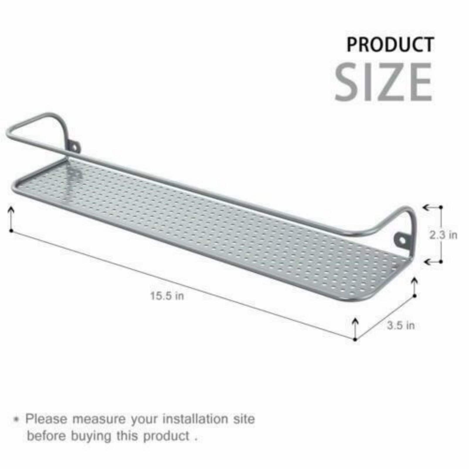 NEX™ Large Silver Wall-Mounted Spice Racks for Storage, 4ct.