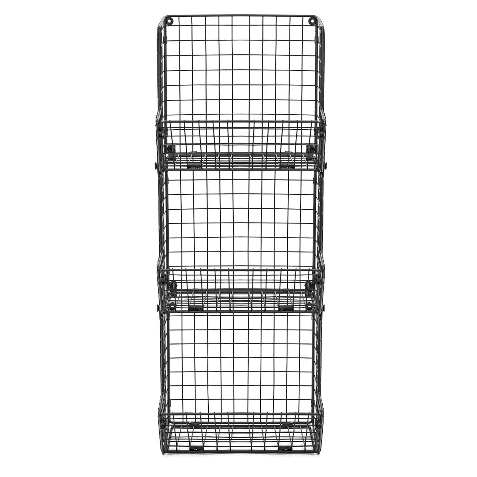 Sorbus 32" Black 3-Tier Fruit Basket Stand