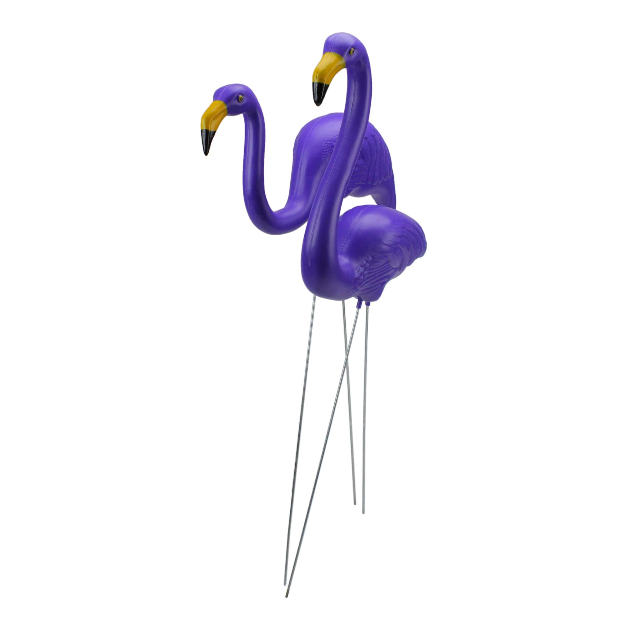Tropical Purple Flamingo Outdoor Lawn Stakes, 2ct.