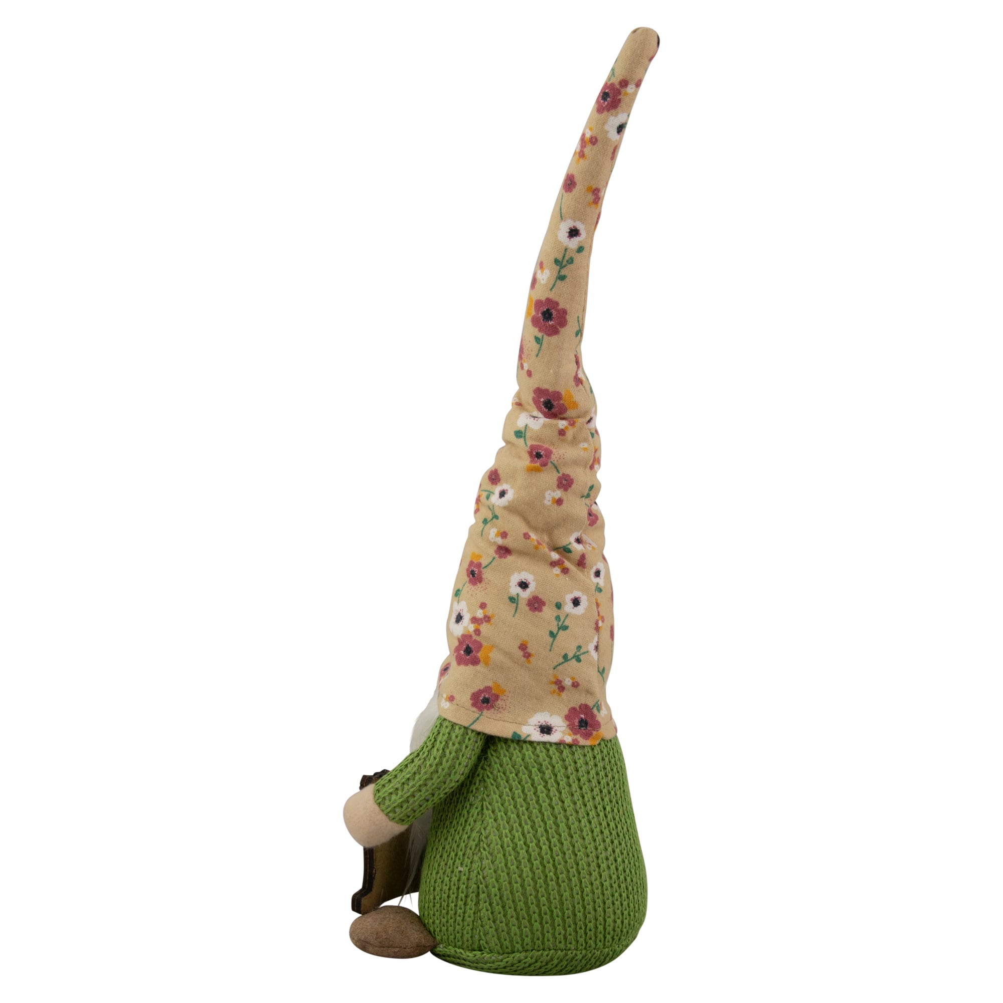 16" Yellow Floral Springtime Gnome with Message Board