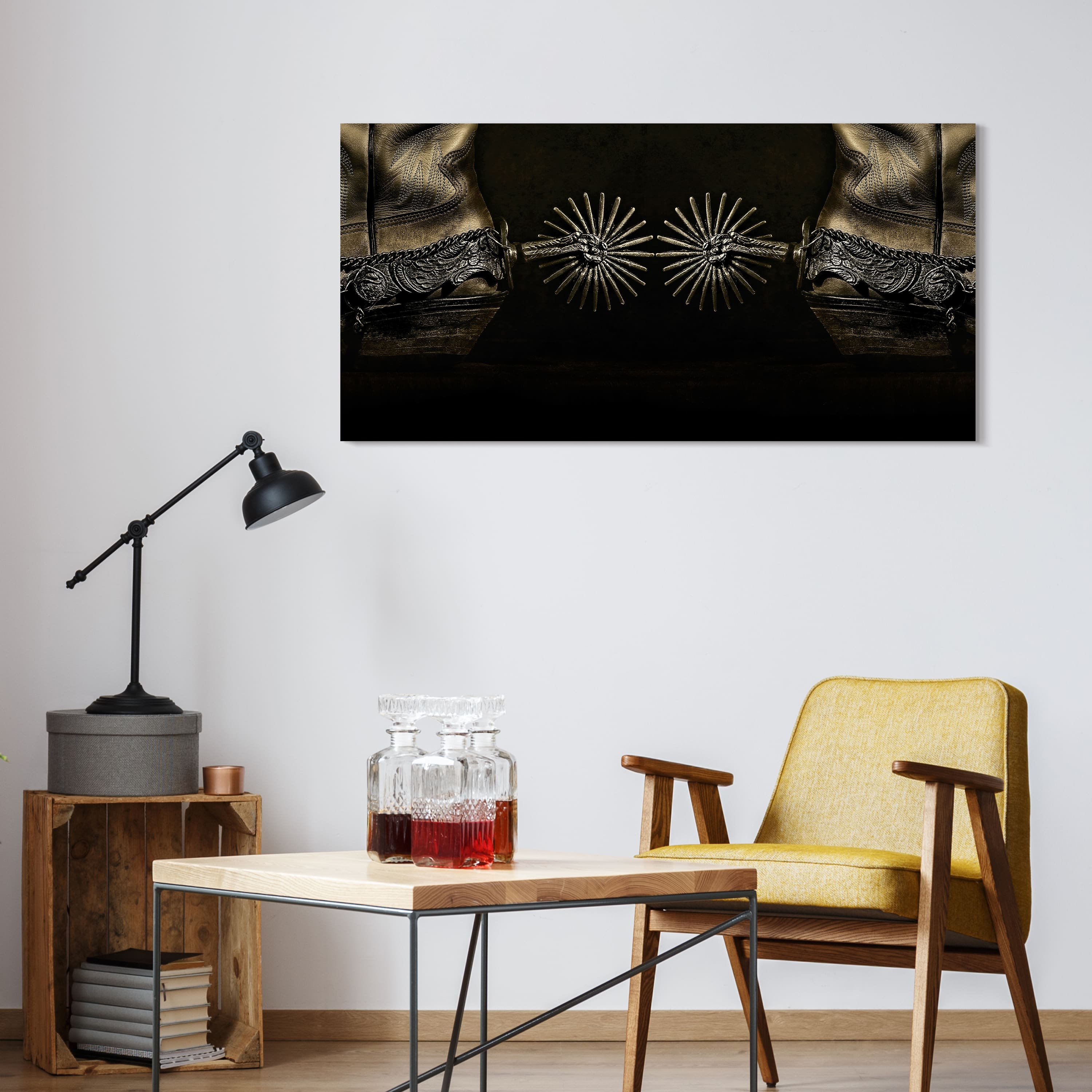 Empire Art Direct 48" x 24" Silver Spur Spiral Frameless Printed Tempered Glass Wall Art