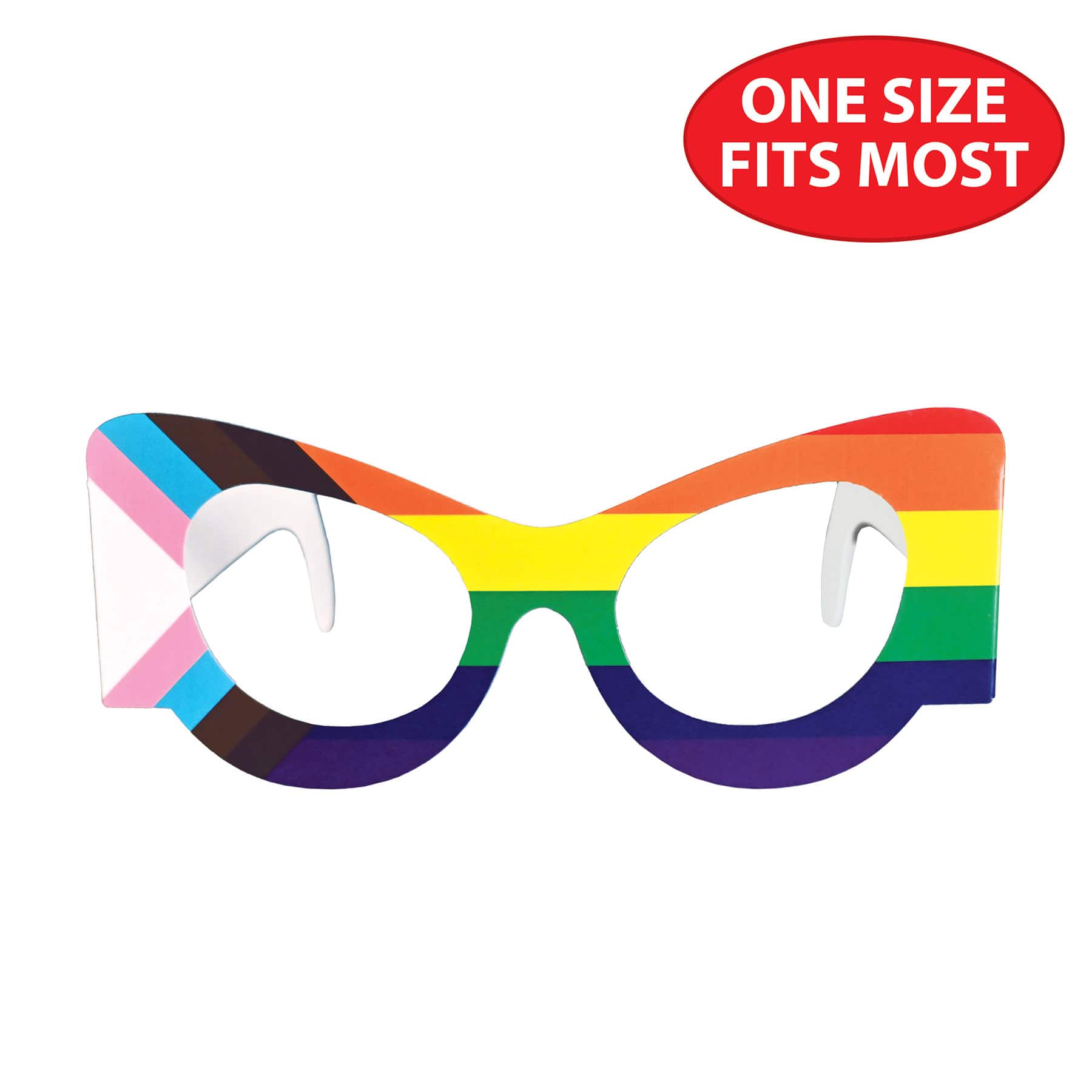 Beistle Cardstock Pride Flag Eyeglasses, 8ct.