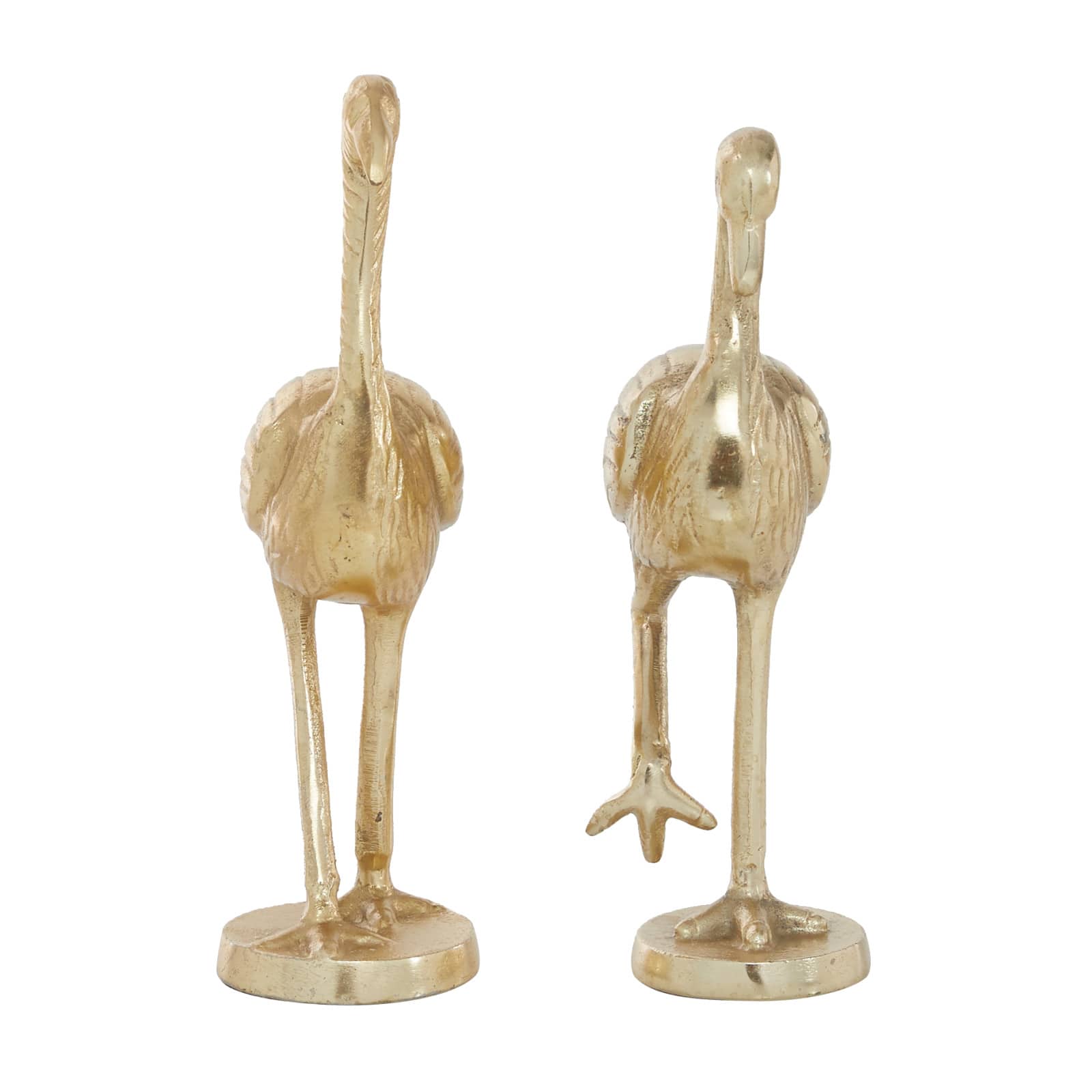 Gold Aluminum Glam Birds Sculpture Set