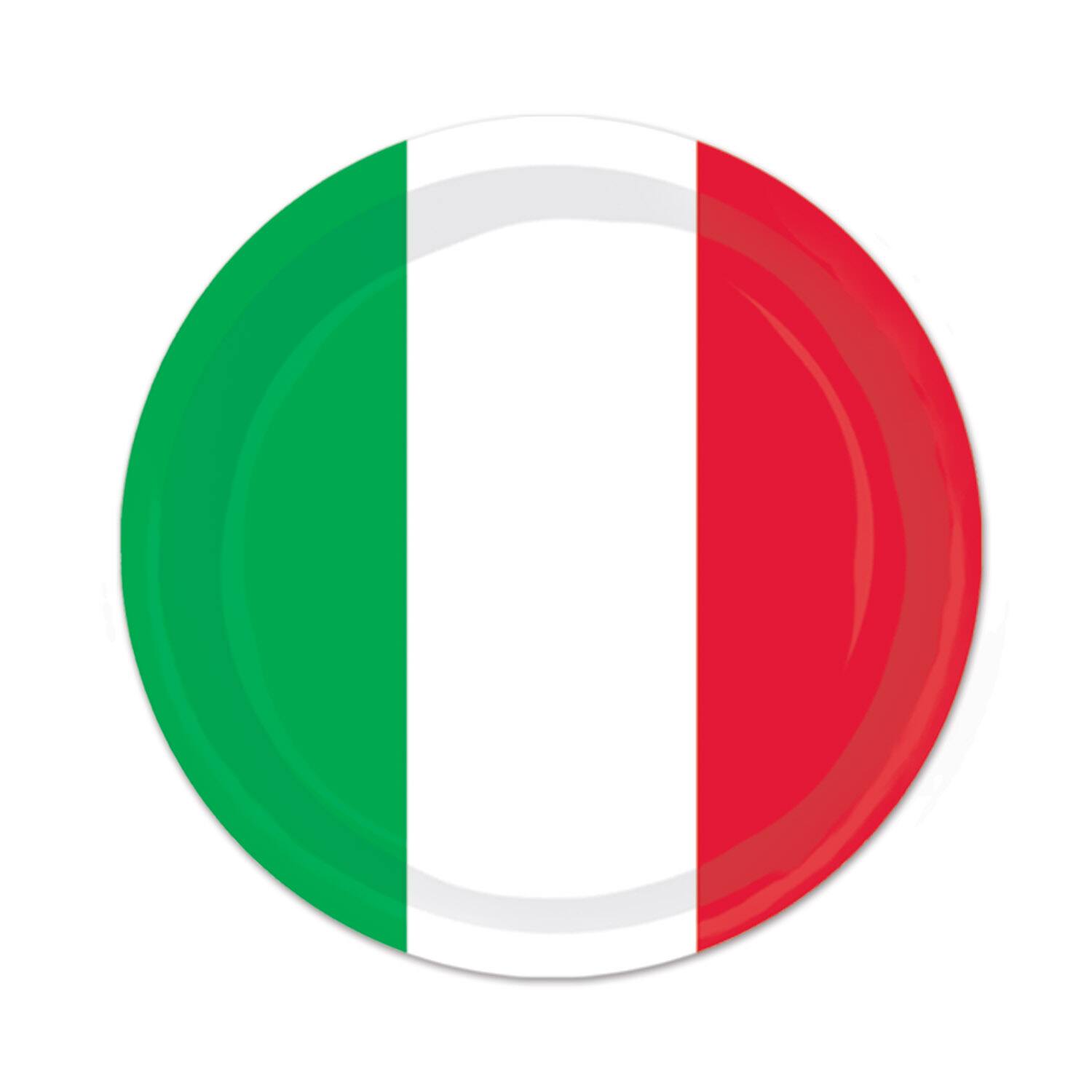 Beistle Red, White & Green Plates