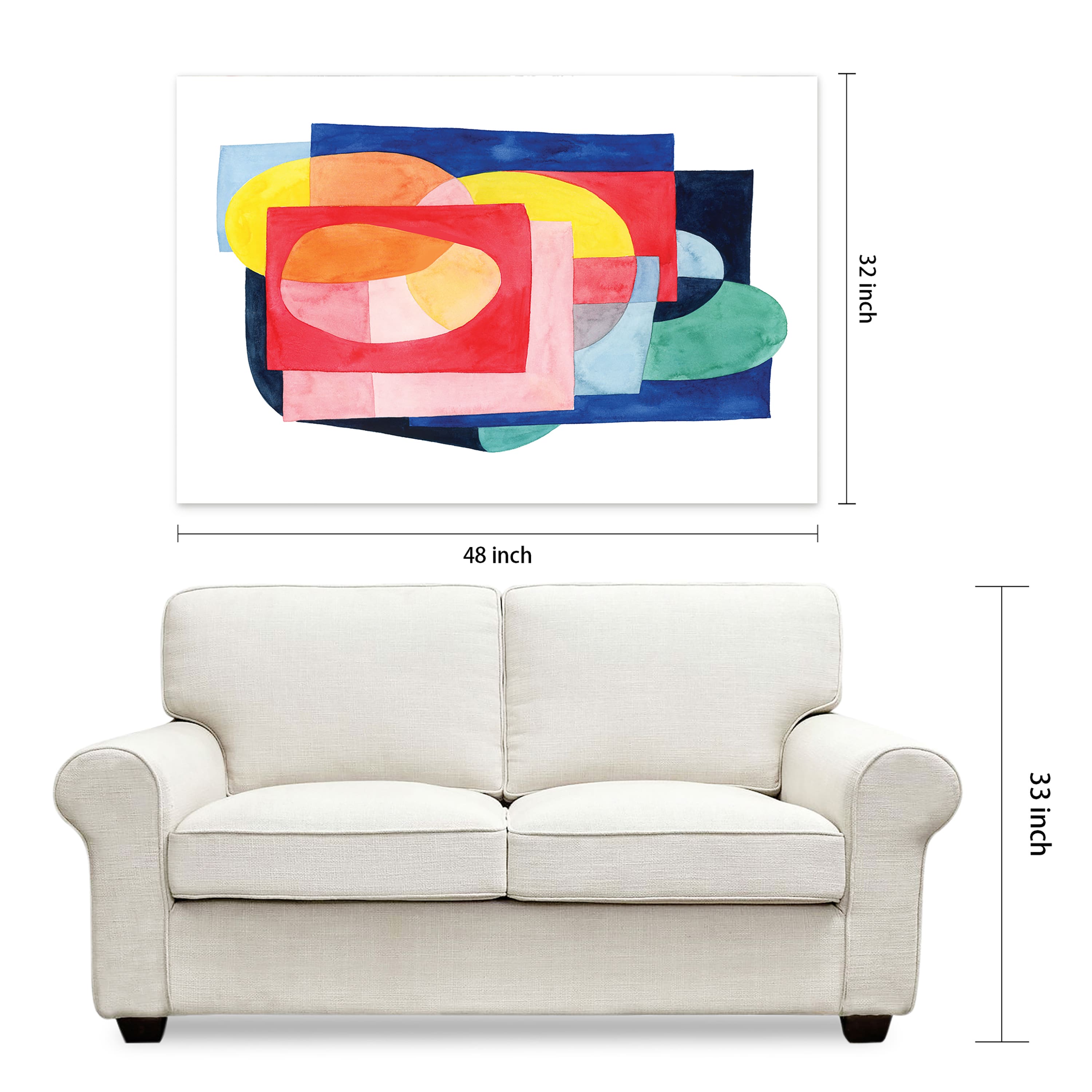 Empire Art Direct 32" x 48" Launder II Frameless Free Floating Tempered Glass Wall Art
