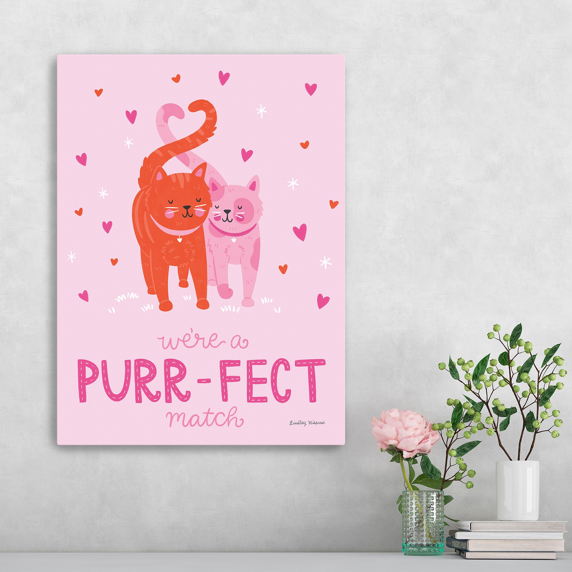 Purrfect Match II Canvas Giclée Art