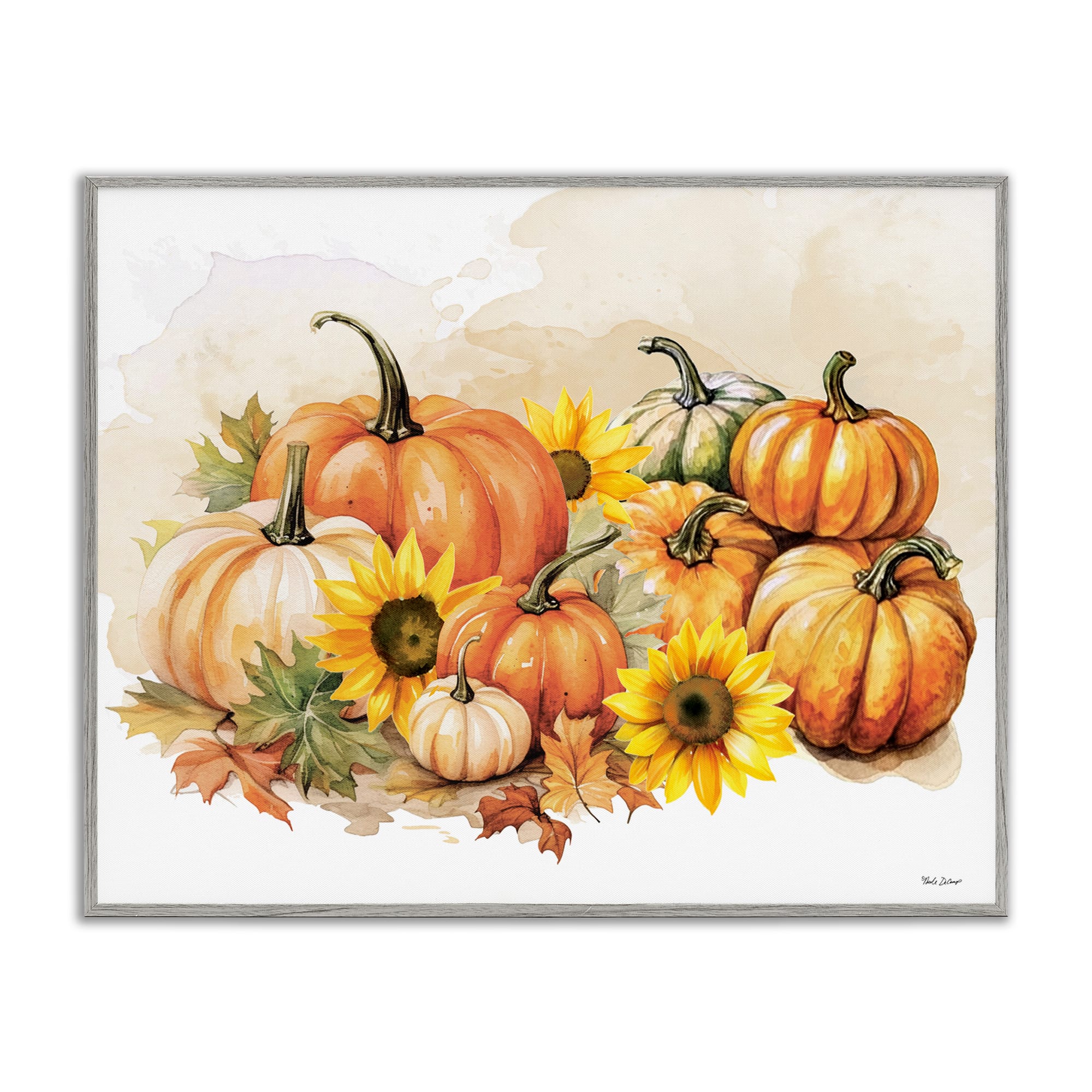 Stupell Industries Pumpkin & Sunflower Bundle Framed Giclee Art