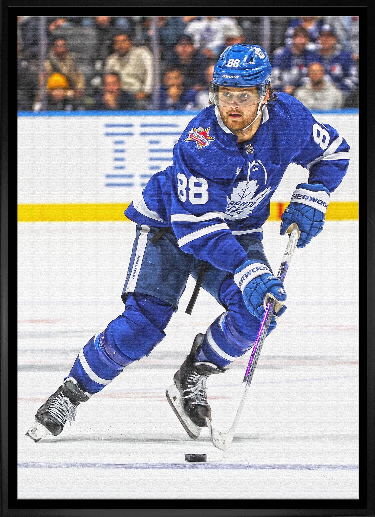 William Nylander Framed 20" x 29" Canvas Maple Leafs Action-V 22.5" x 31.5"