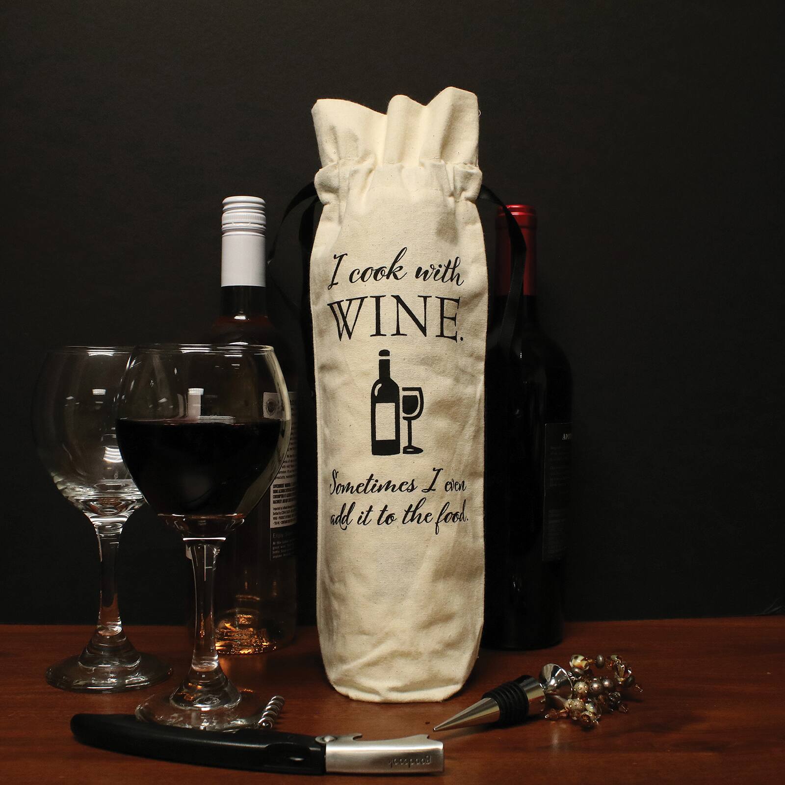 Personality Case™ Cooking Canvas Wine Bag
