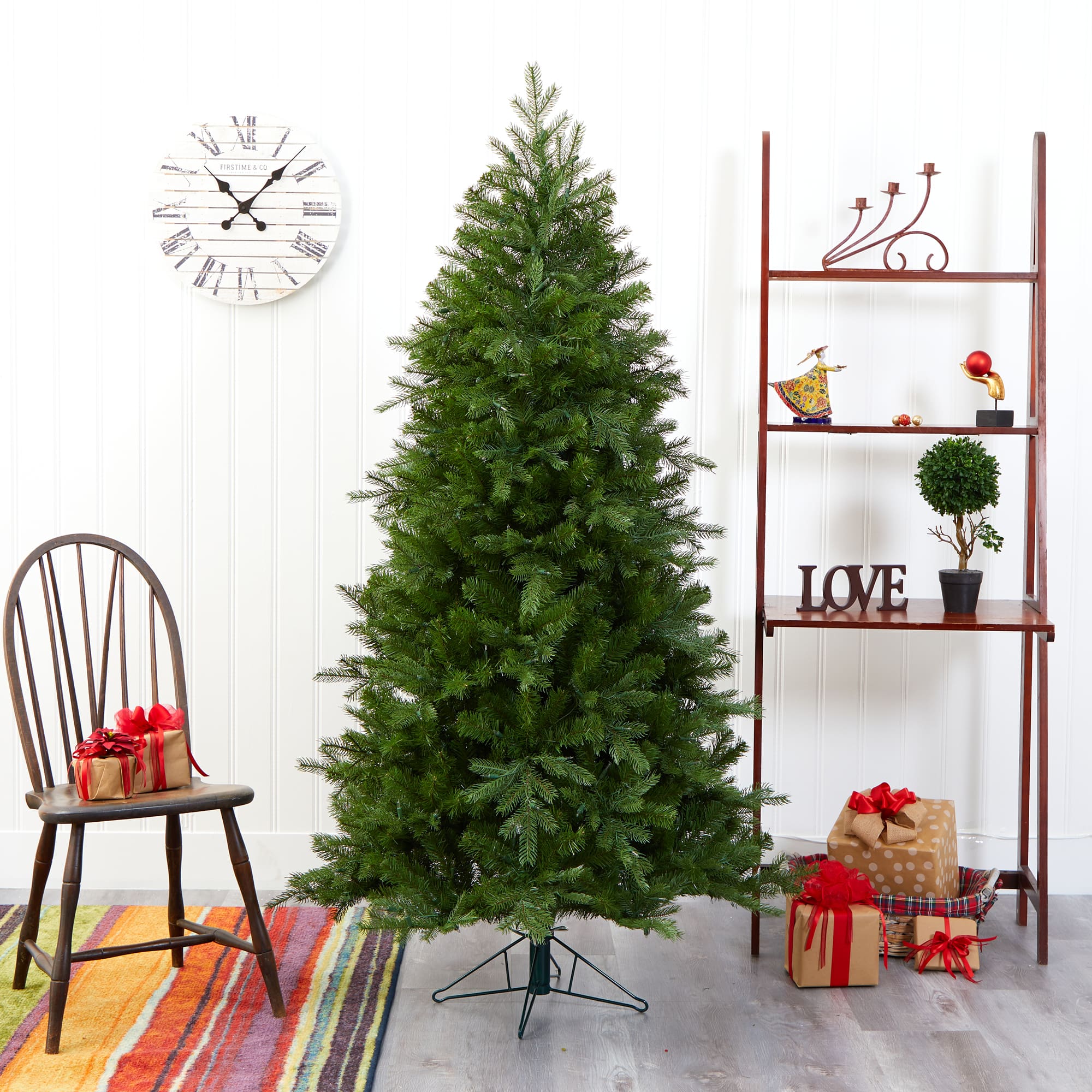 6ft. Pre-Lit Vienna Fir Artificial Christmas Tree, Warm White LED Lights