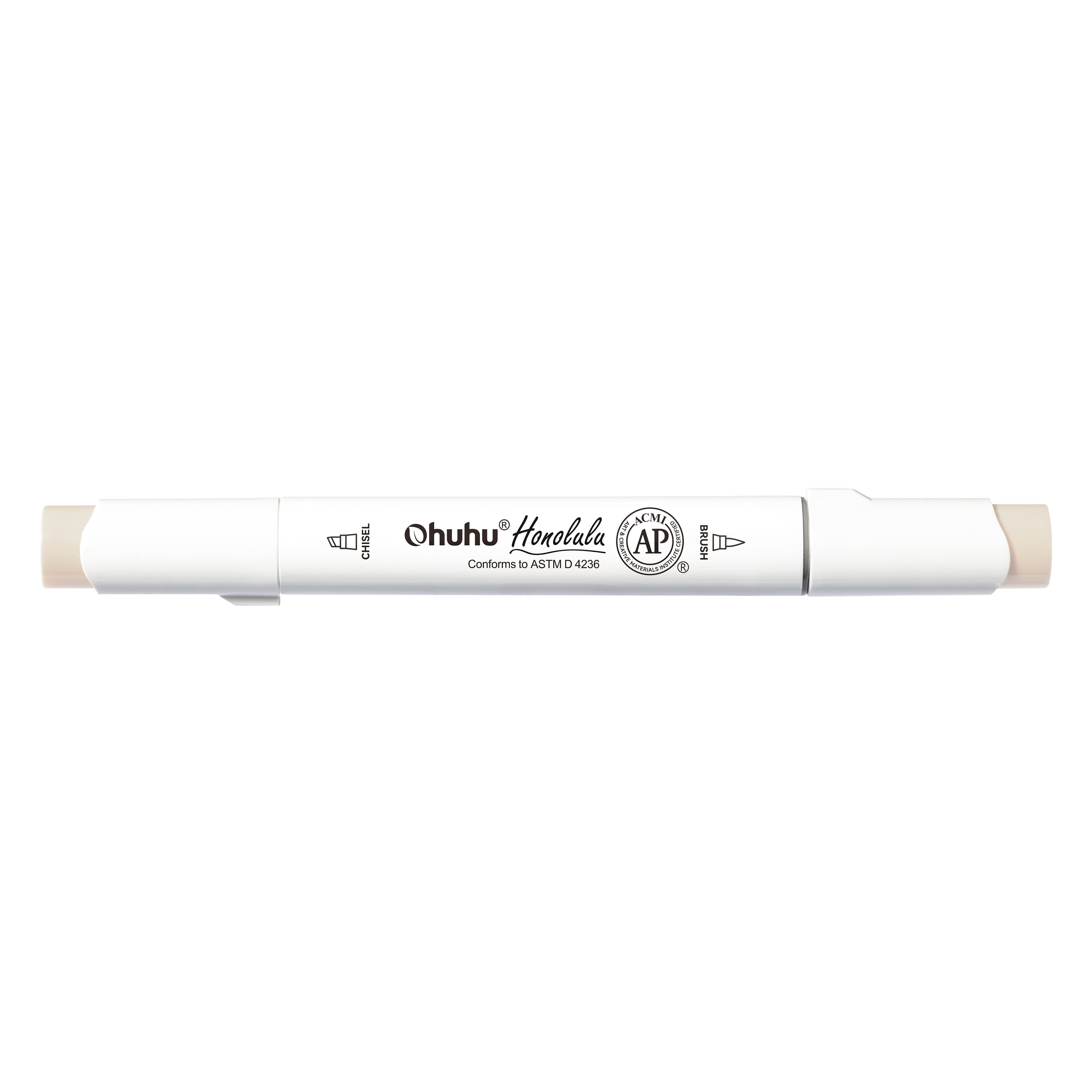 Ohuhu® Honolulu Brush & Chisel Dual Tip Marker, Color: Y62 Sandy