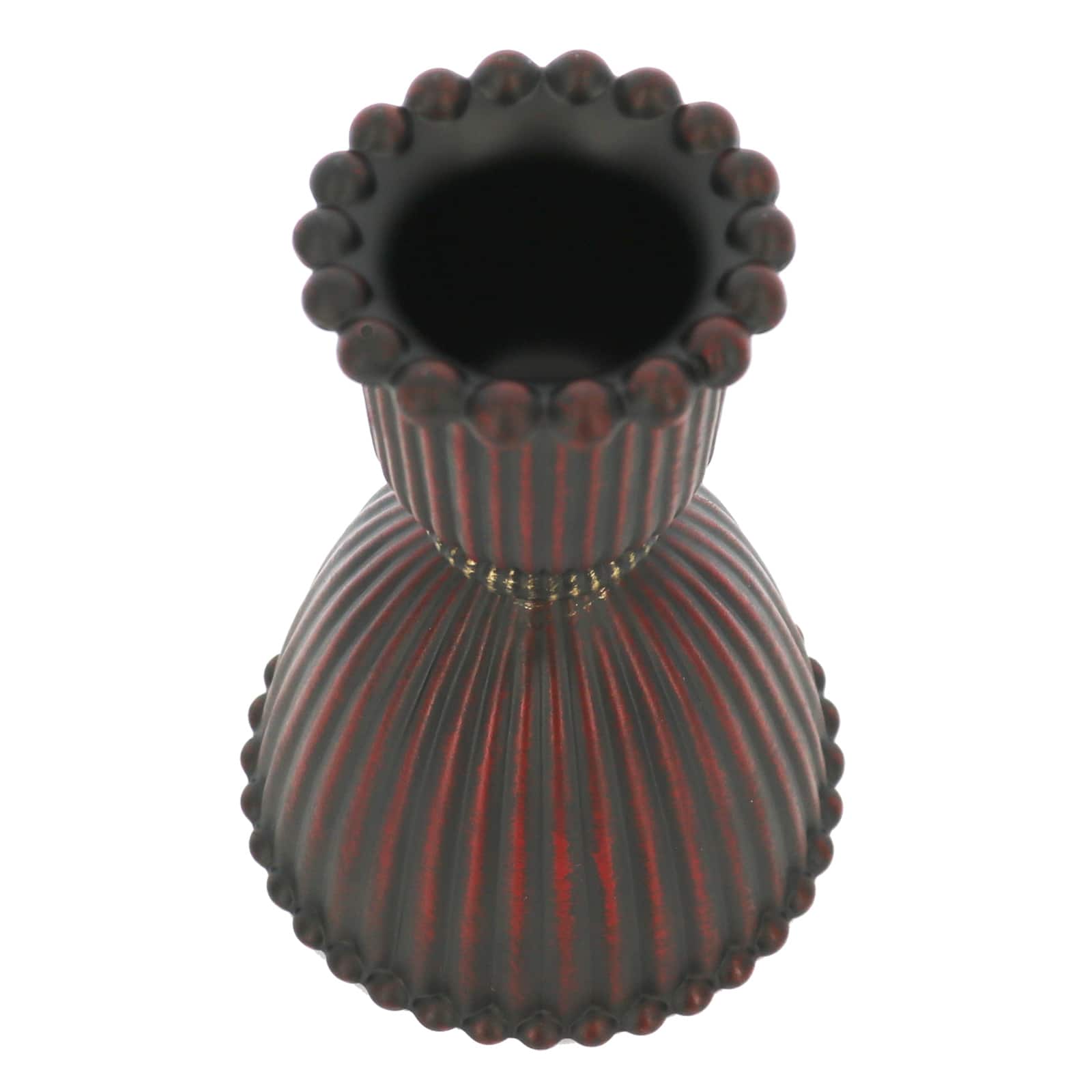 4" Dark Red Fluted Taper Candle Holder by Ashland®