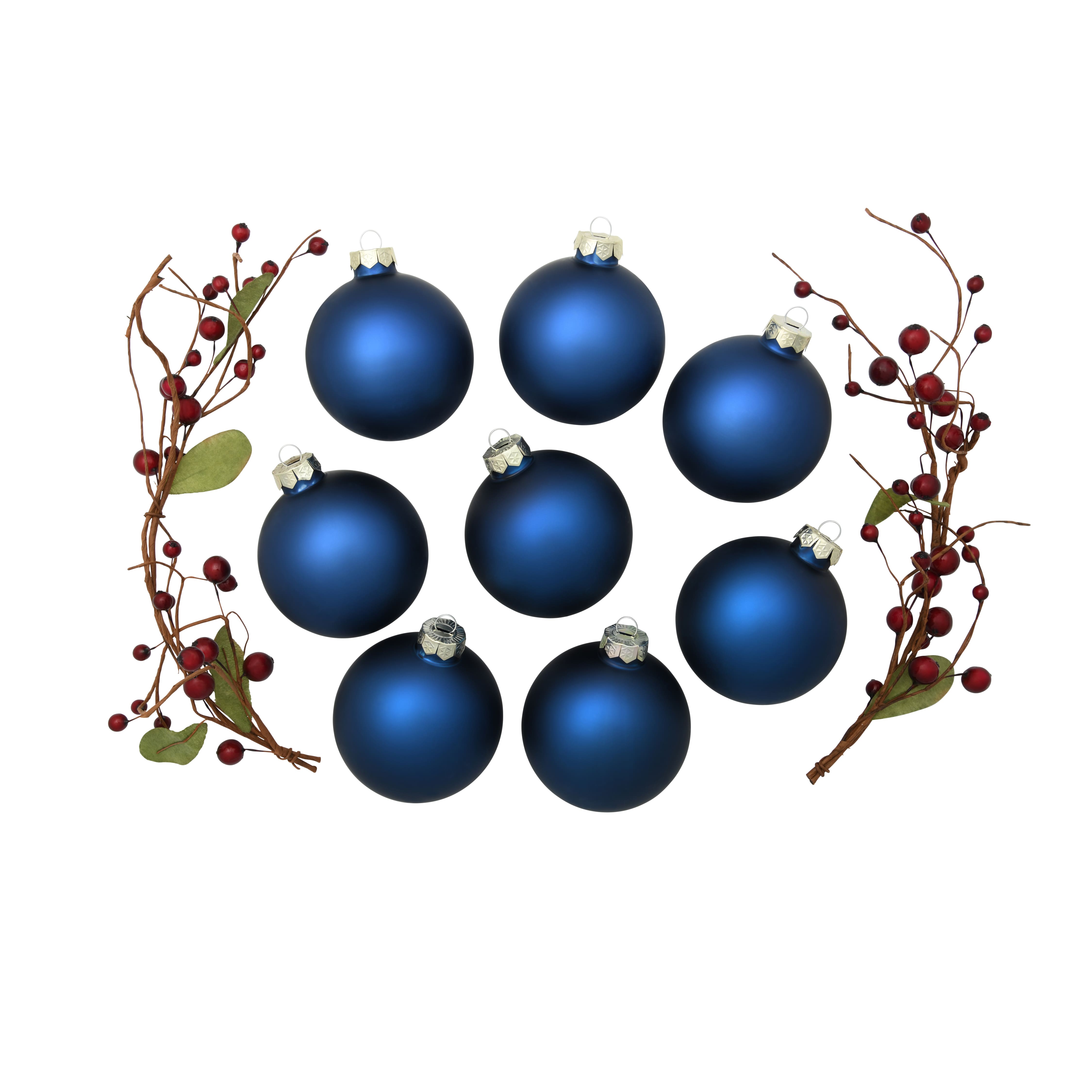 Whitehurst 8ct. 3.25" Matte Glass Ball Ornaments