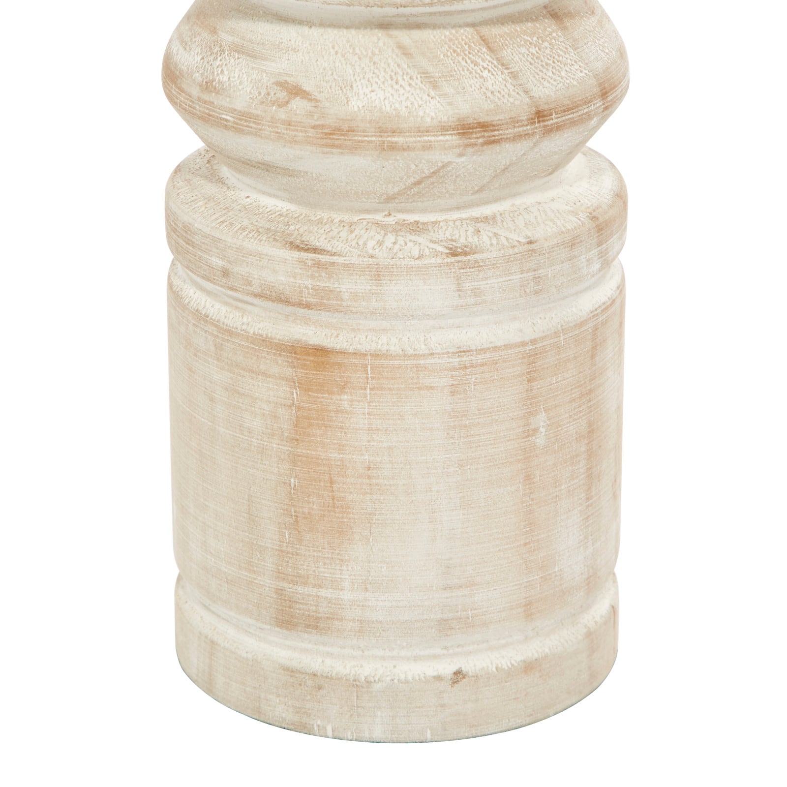 Brown Wood Natural Candle Holder Set