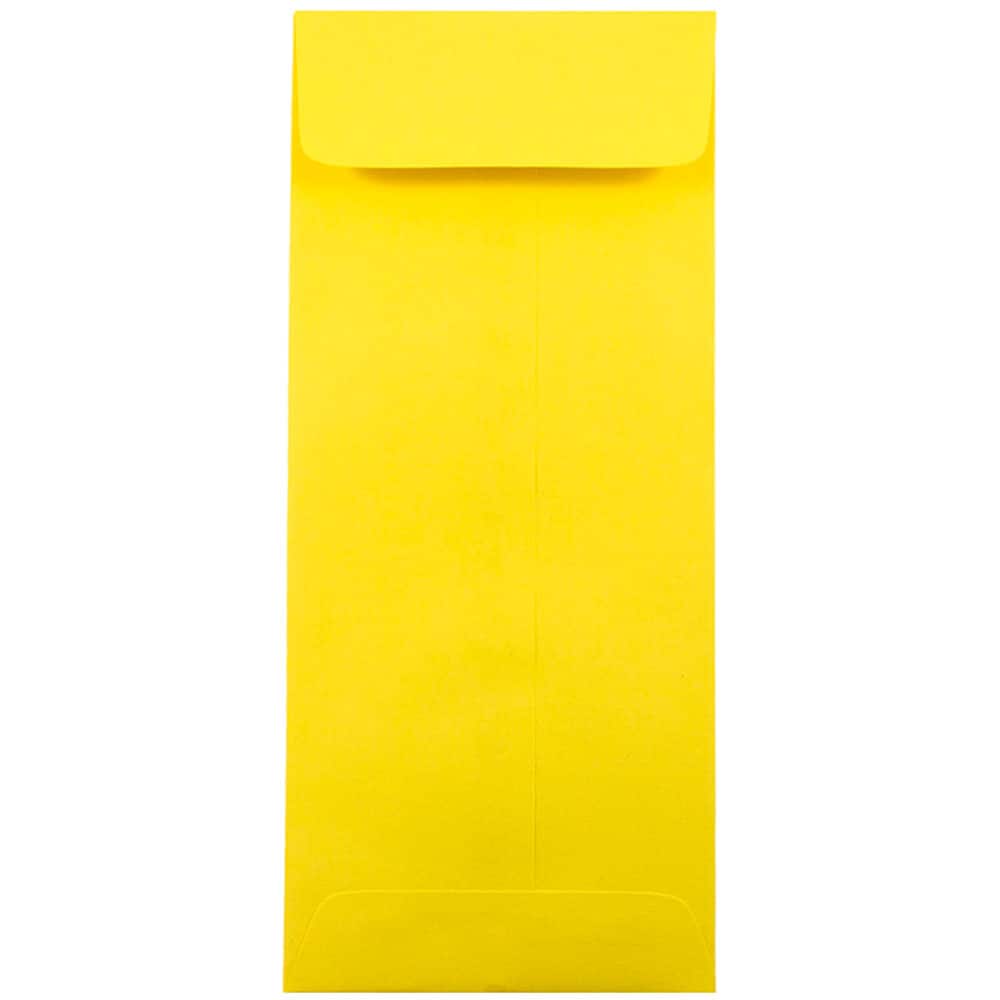 JAM Paper 4.5" x 10.37" Brite Hue Yellow Policy Business Envelopes, 25ct.