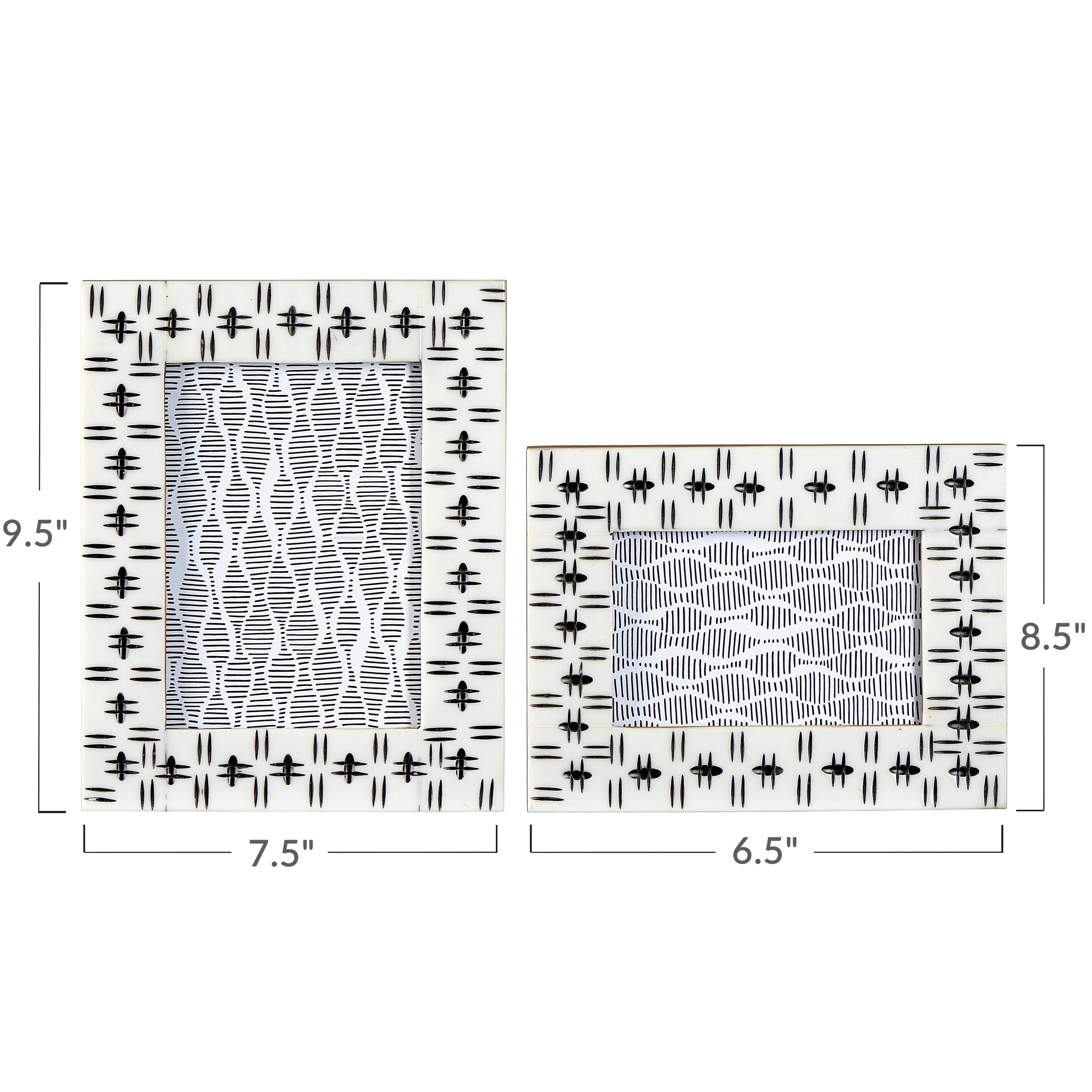 Hello Honey® 2 Pack Black & White Photo Frame
