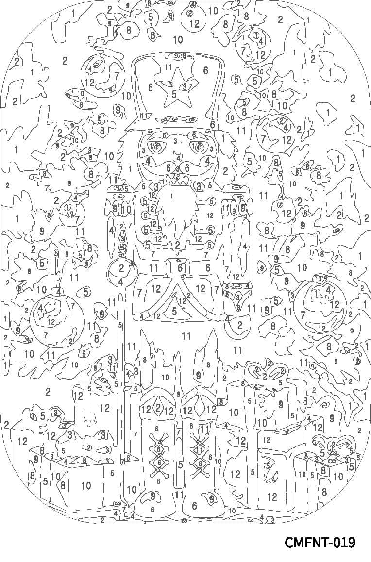 Nutcracker & Christmas Tree Paint-by-Number Framed Mini Kit by Artist's Loft®