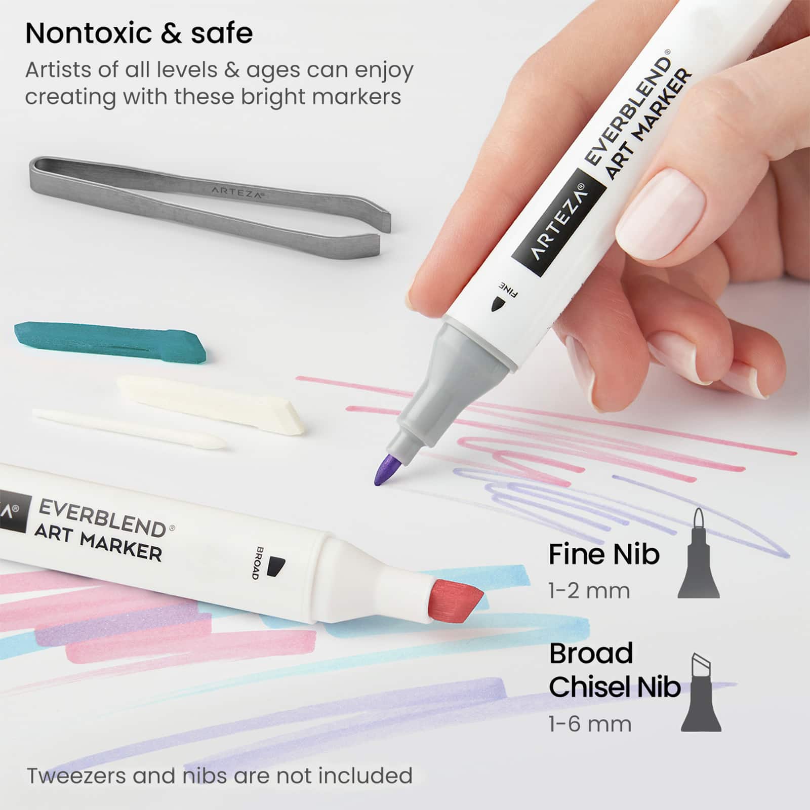 Arteza® EverBlend® Ultra Pastel Dual Tip Alcohol Marker Set