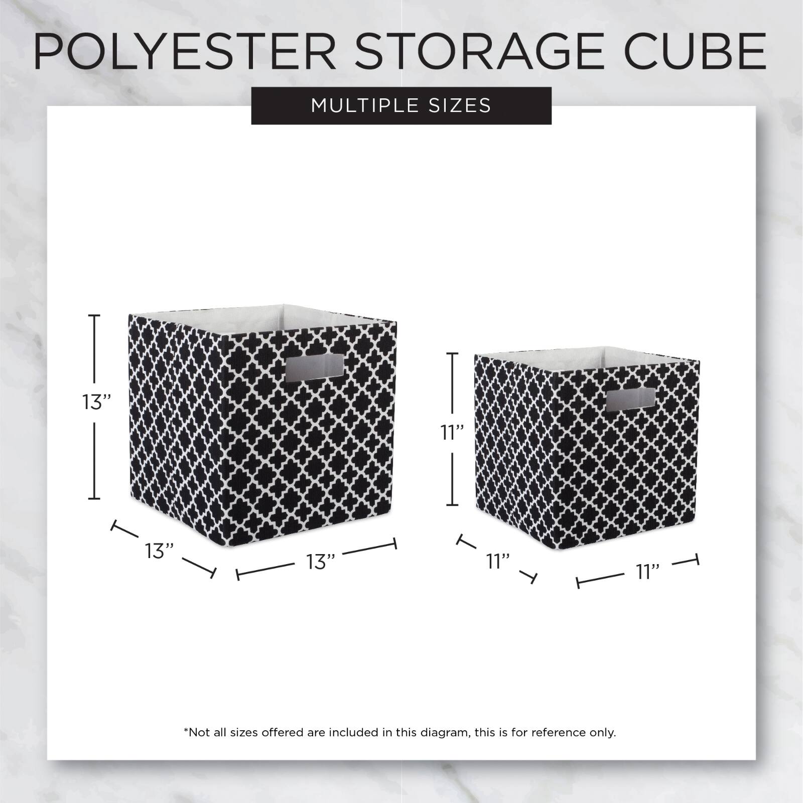 DII® 11" Nonwoven Polyester Chevron Storage Cubes