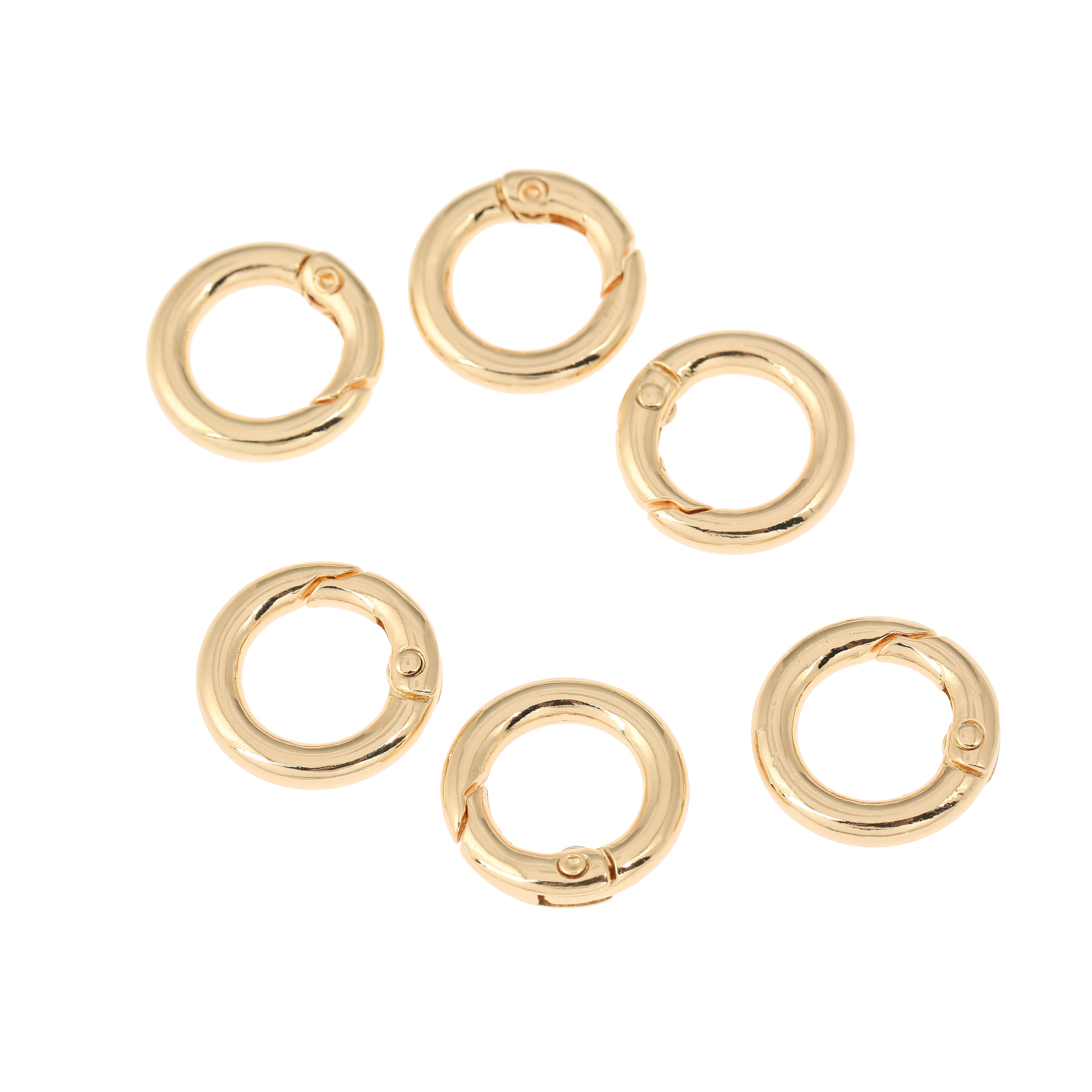 12 Packs: 6 ct. (72 total) 20mm Metal Round Hinged Closures by Bead Landing™
