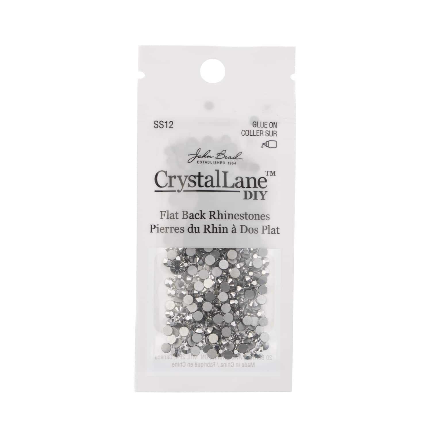 John Bead Crystal Lane SS12 Metallic Glass Round Flatback Rhinestones
