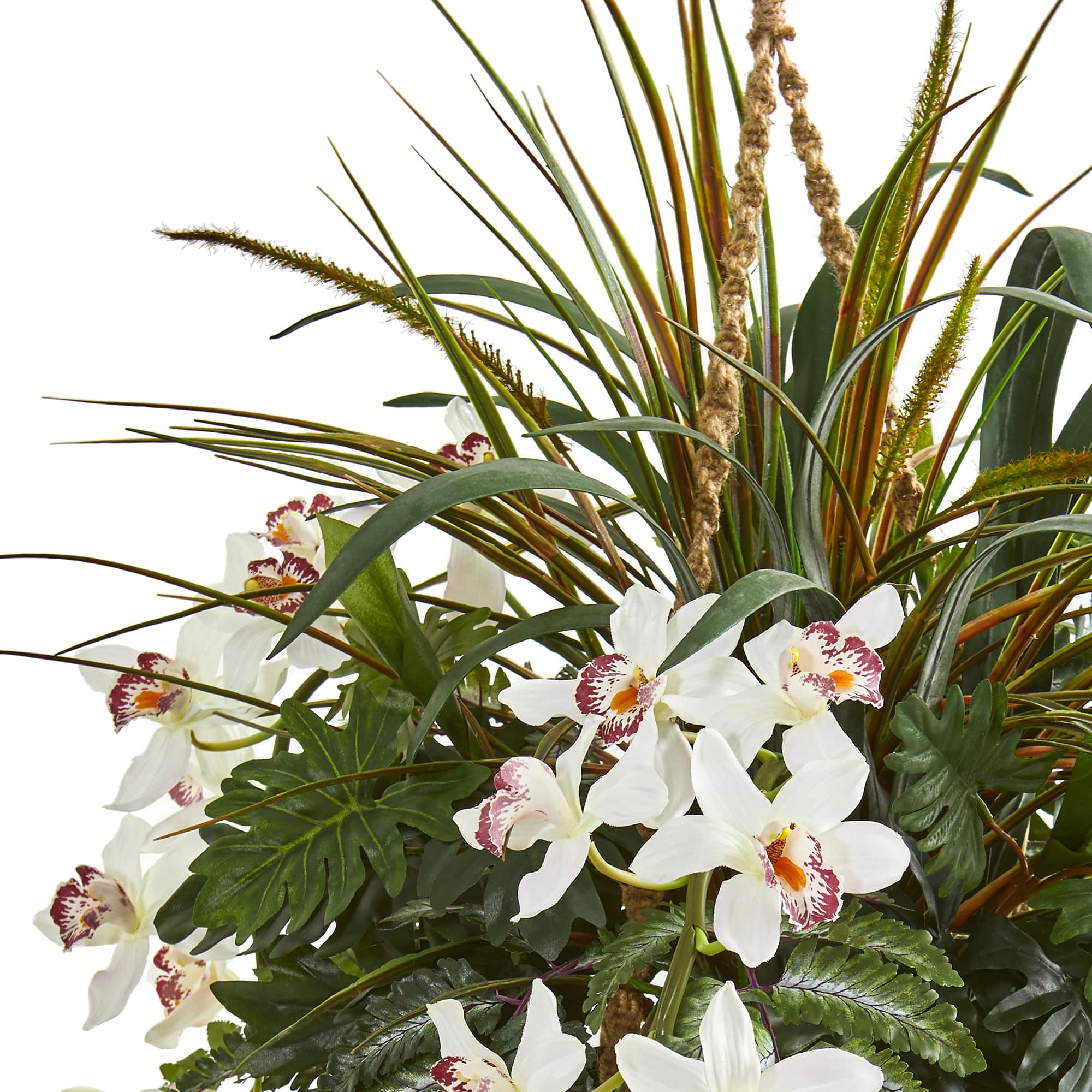 2.5ft. Orchid & Greens in Hanging Basket