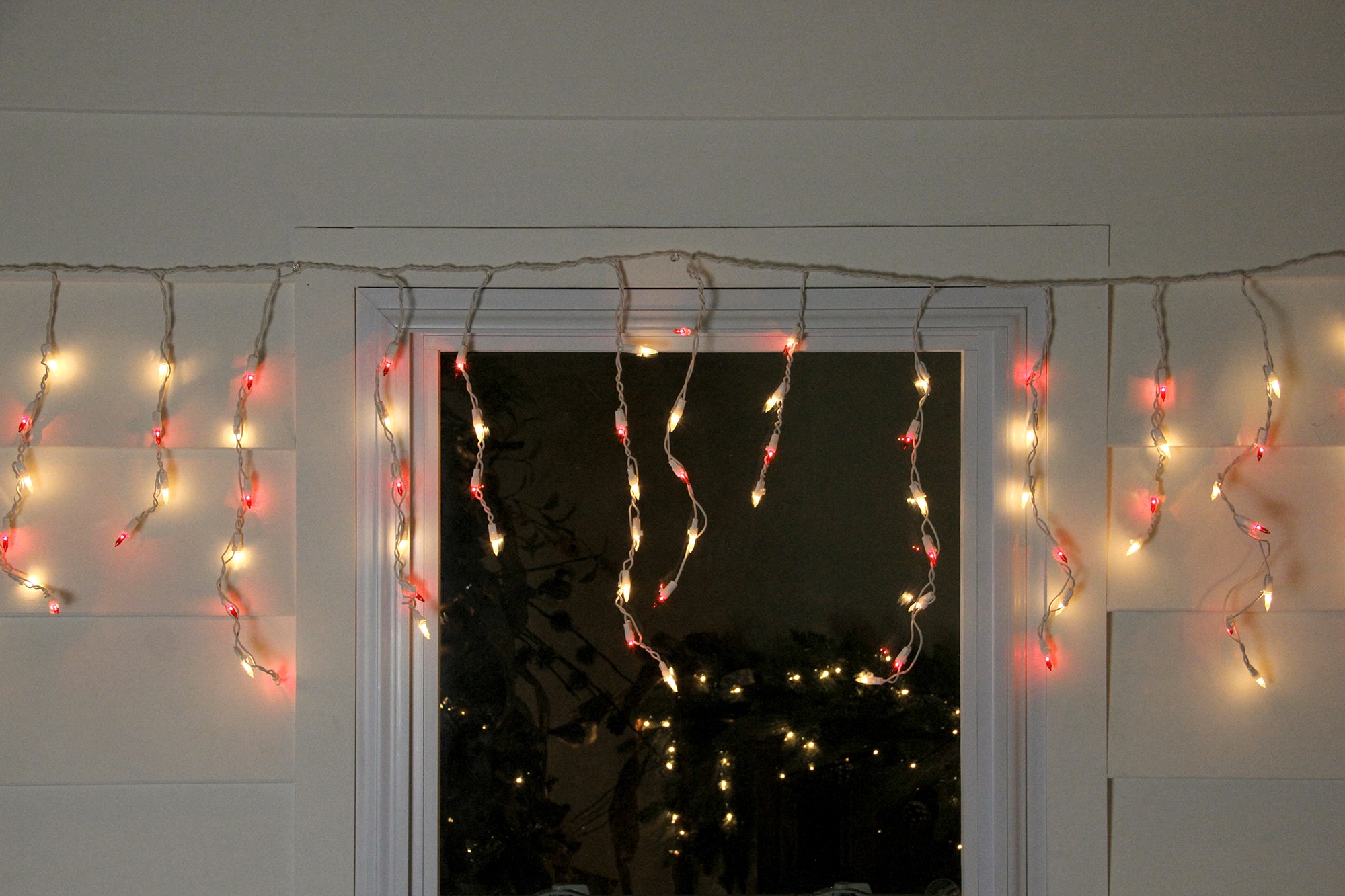 100ct. Mini Icicle Christmas Light Set With White Wire