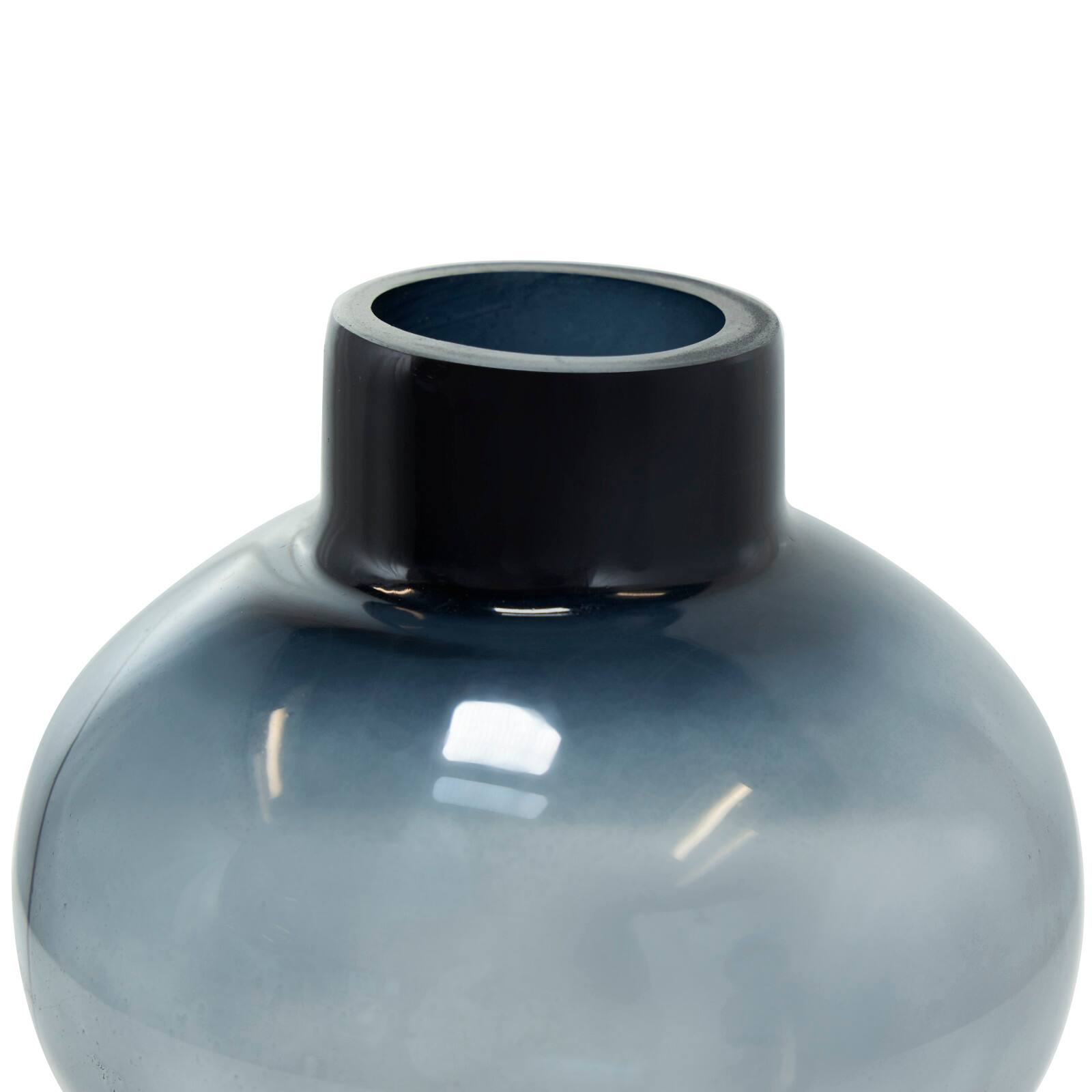 Black Ombre Bubble Glass Vase Set