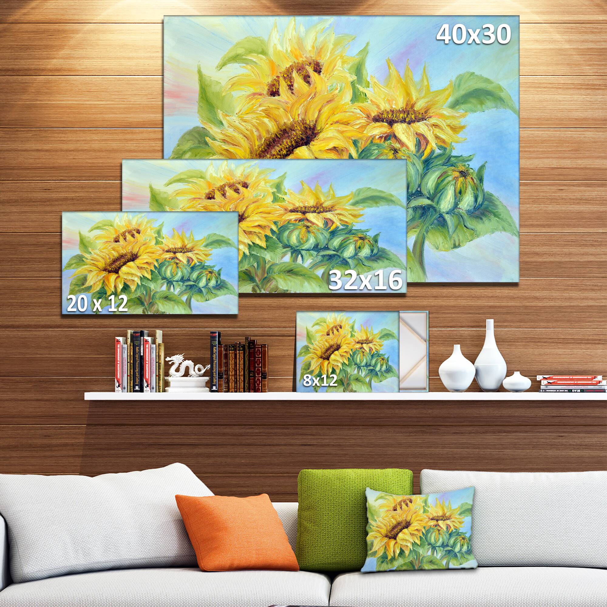 Designart - Three Sunflowers