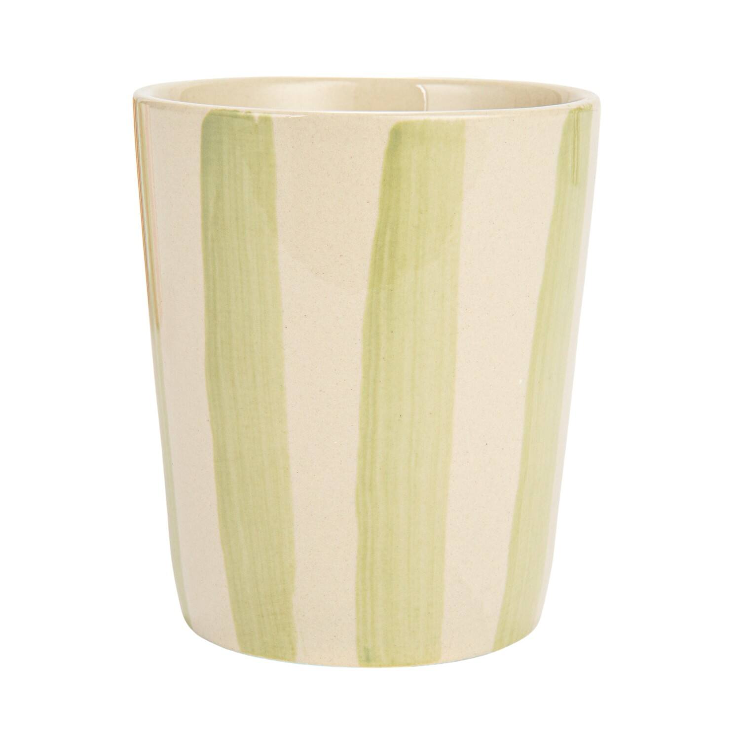 Hello Honey® 10oz. Round Striped Stoneware Cups, 12ct.