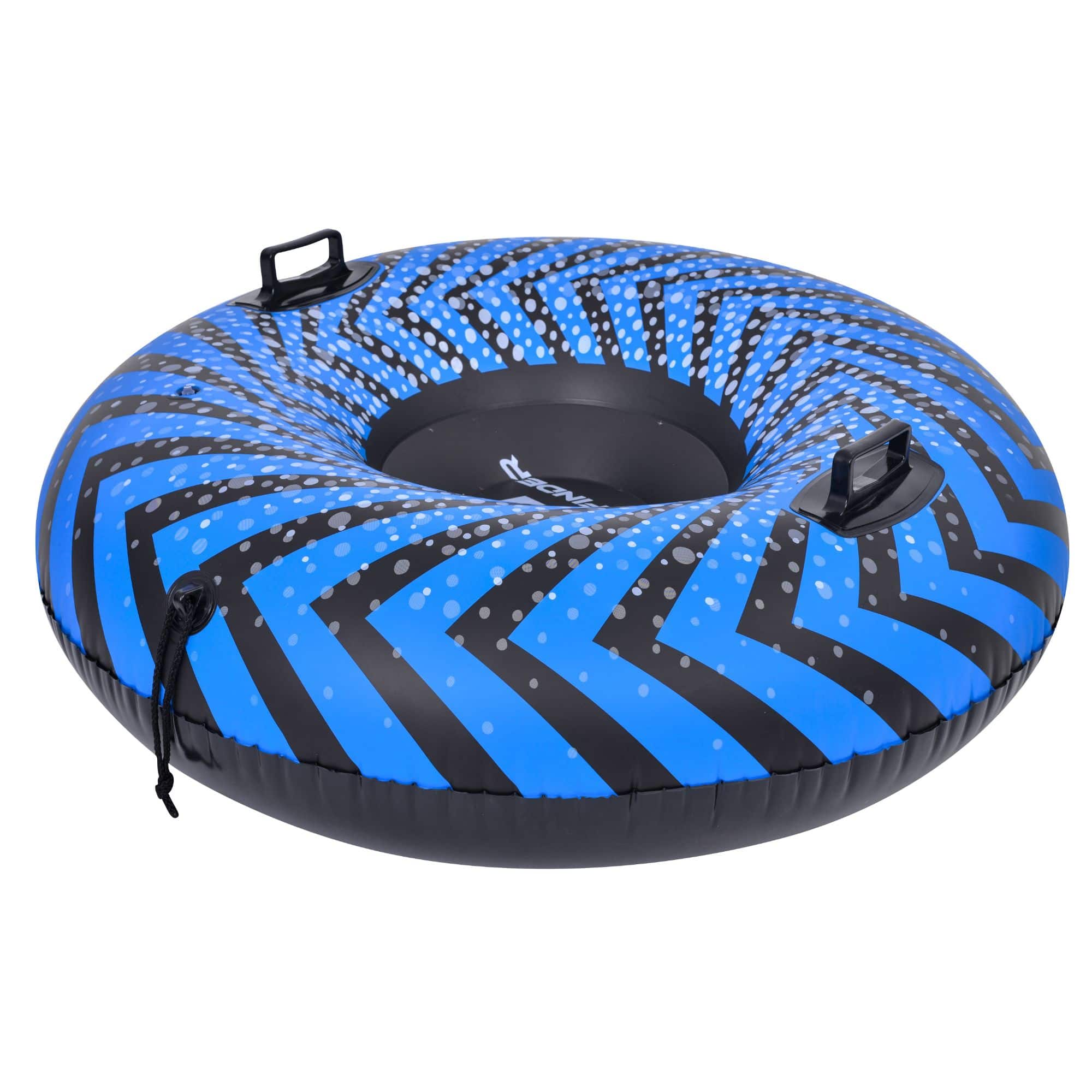 3ft. Inflatable Blue & Black Ride-On Pool Float & Snow Tube