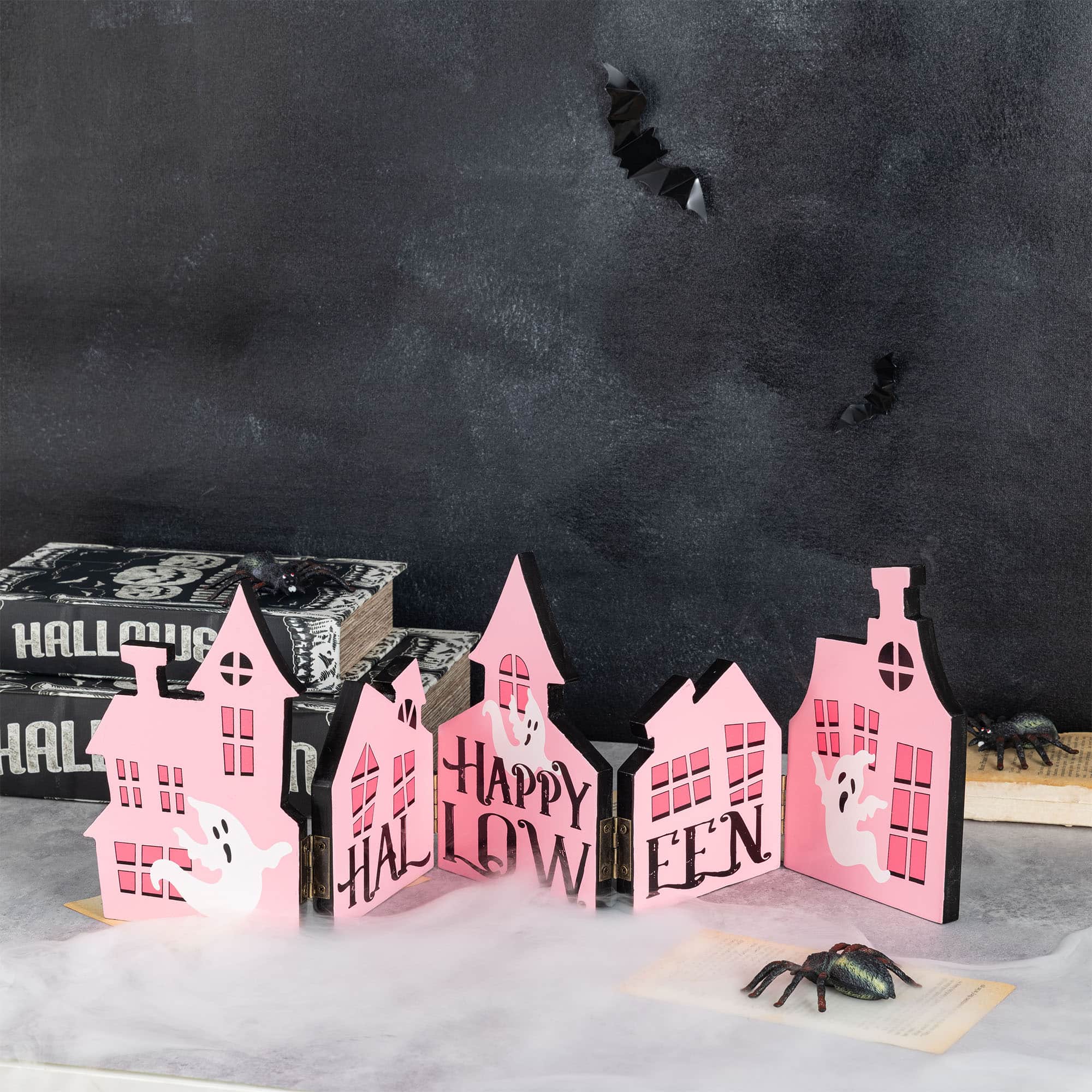 Glitzhome® 24.75" Halloween Wooden House Table Decor