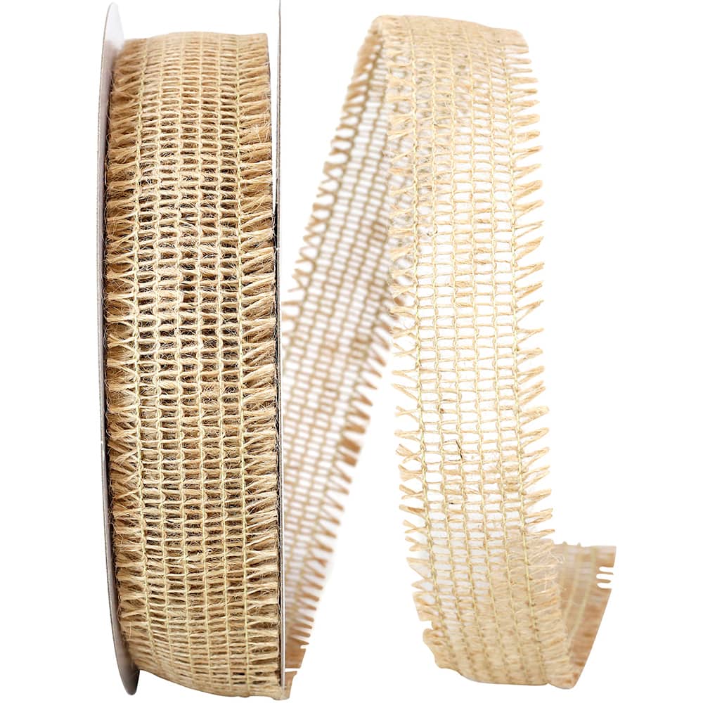 JAM Paper 1.5" x 25yd. Burlap Wired Ribbon