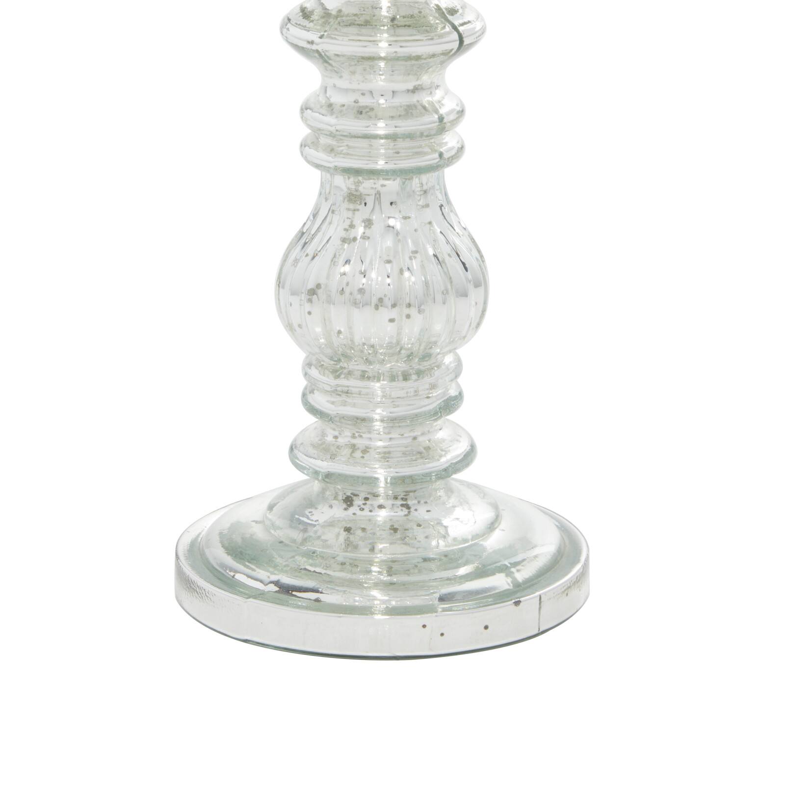 Silver Metal Traditional Candle Holder Set, 2ct.