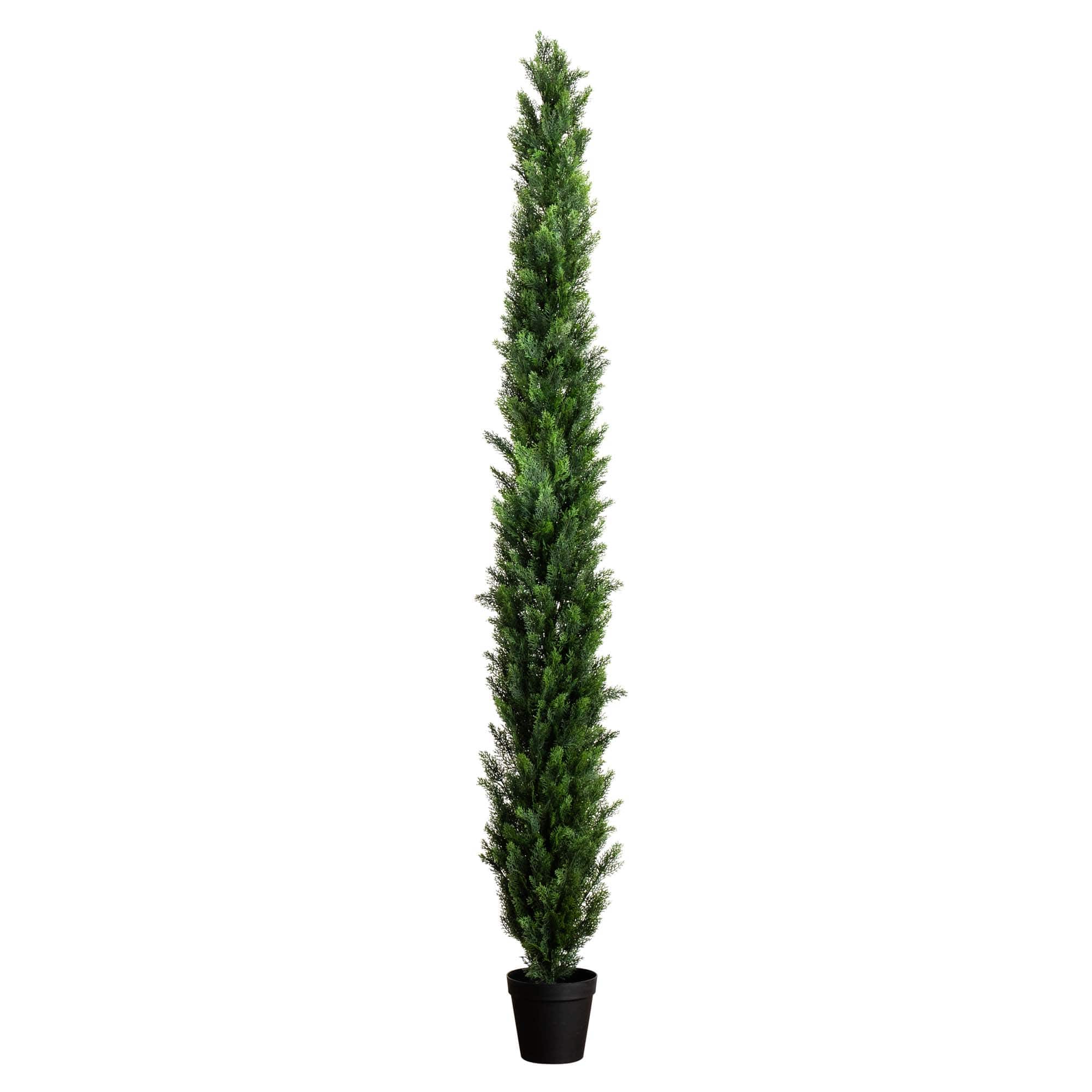 10ft. Potted Green UV Resistant Artificial Cedar Pine Tree