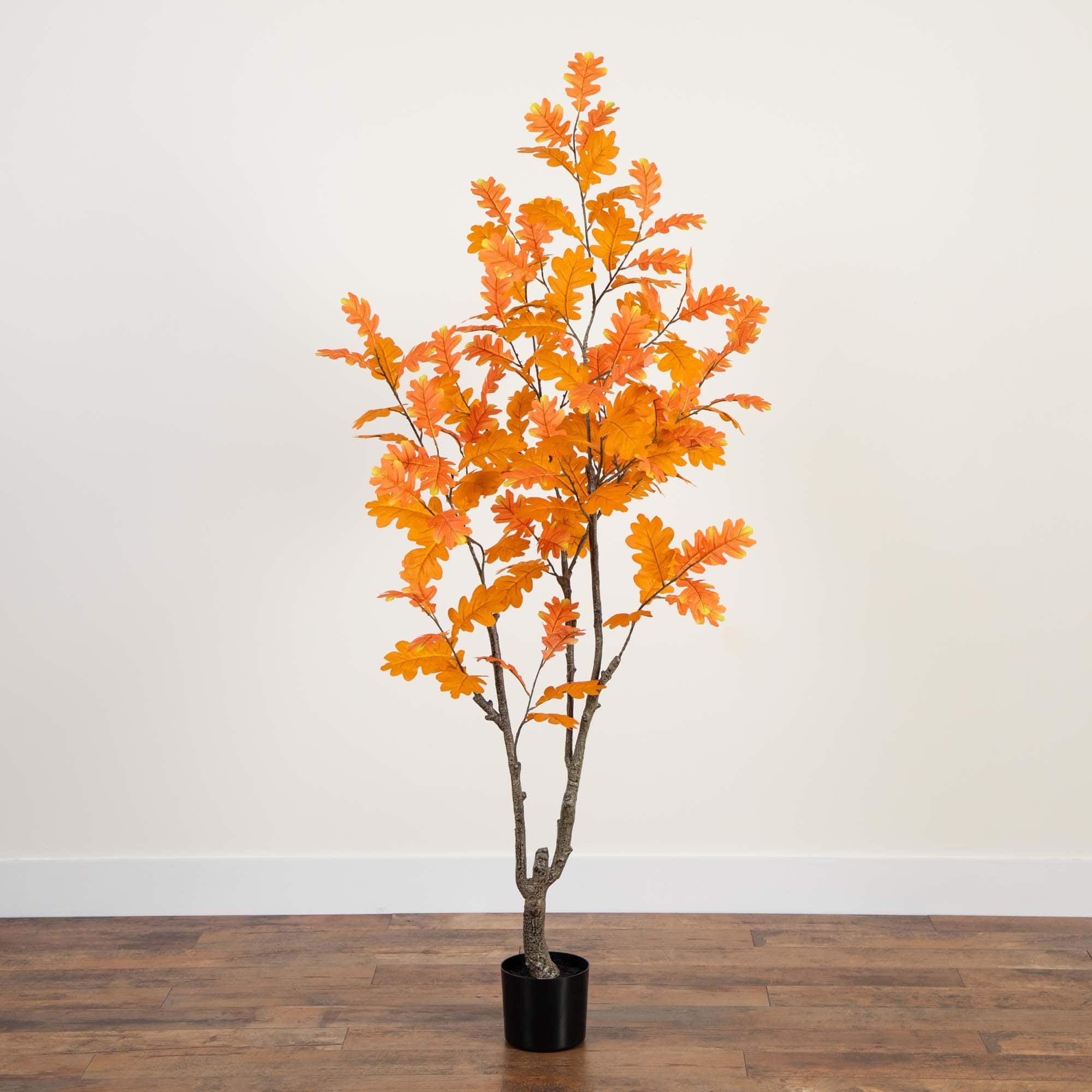 6ft. Orange Oak Artificial Potted Potted Tree