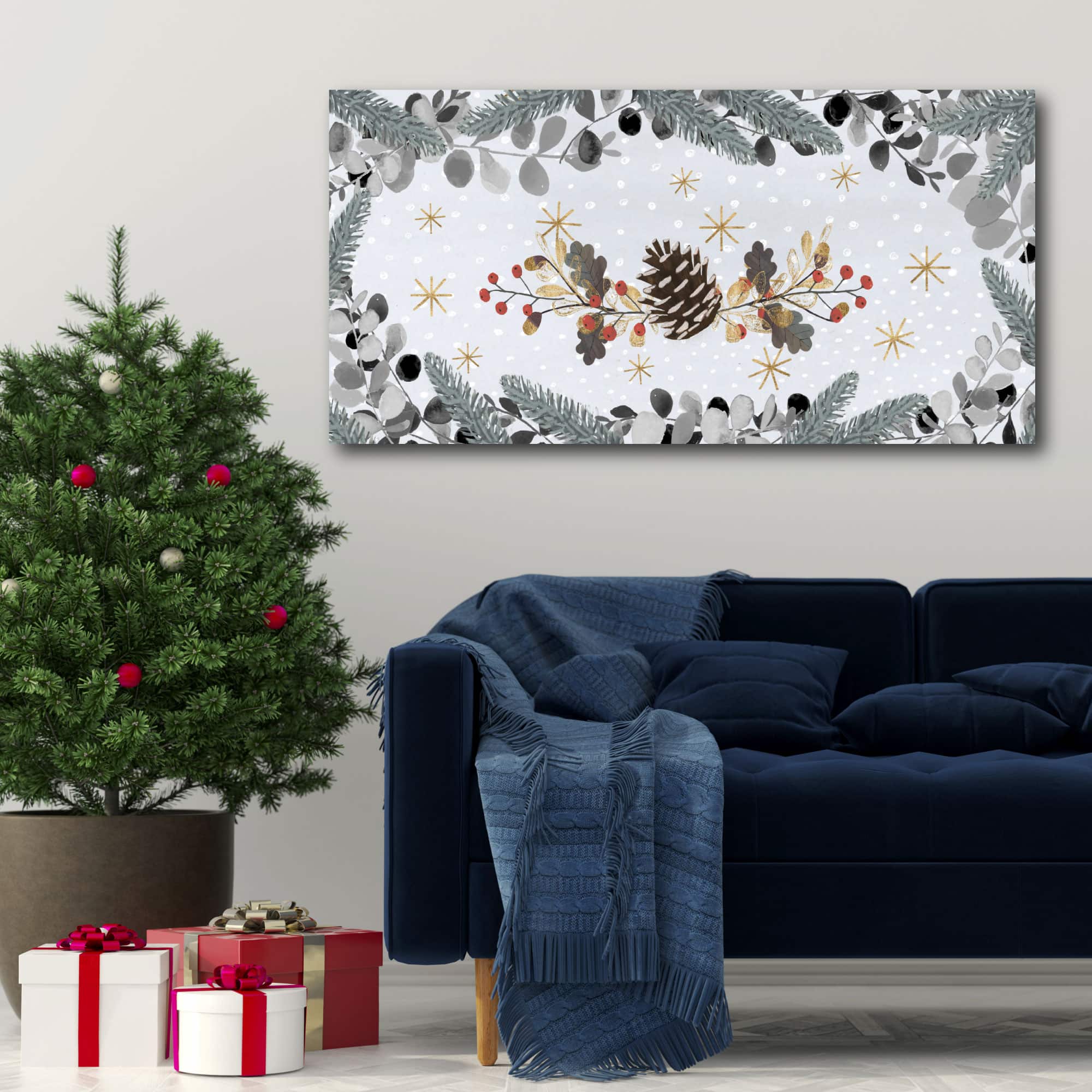 Courtside Market® Christmas Woodland IV Gallery Wrapped Canvas Wall Art