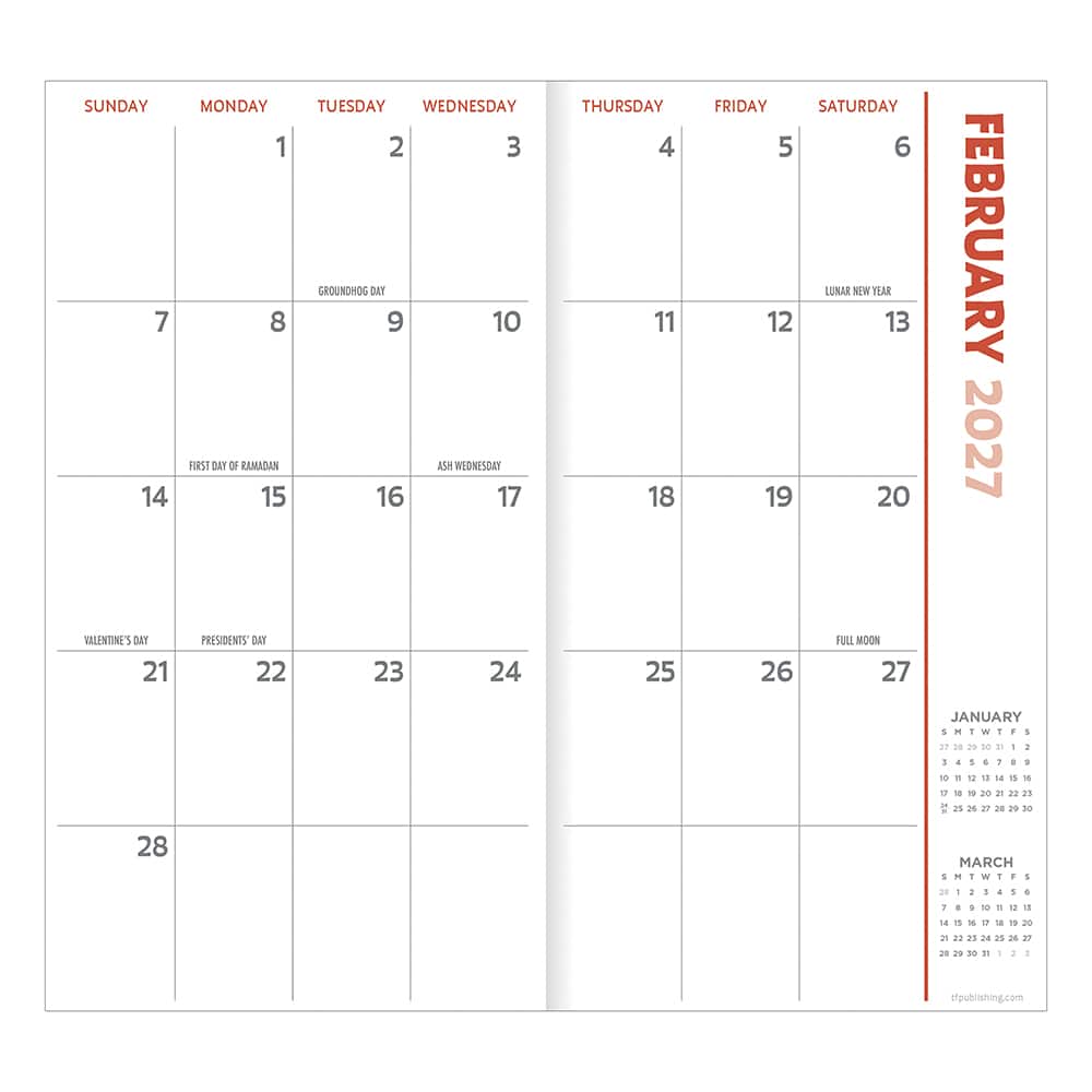 2027-2028 Wheat & Grass Small Monthly Pocket Planner