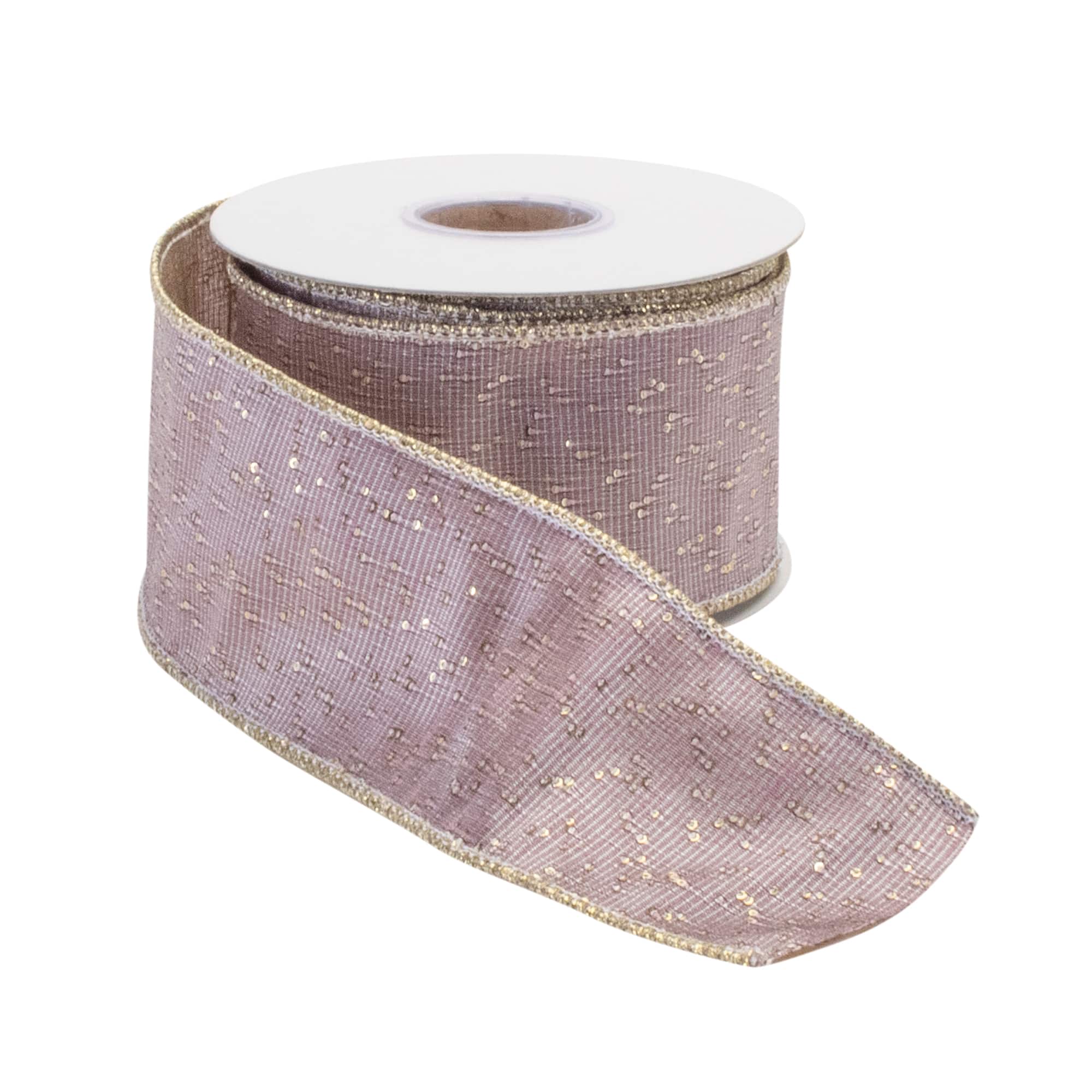 Melrose 2.5" x 5yd. Pink Shimmer Wired Ribbons, 3ct.