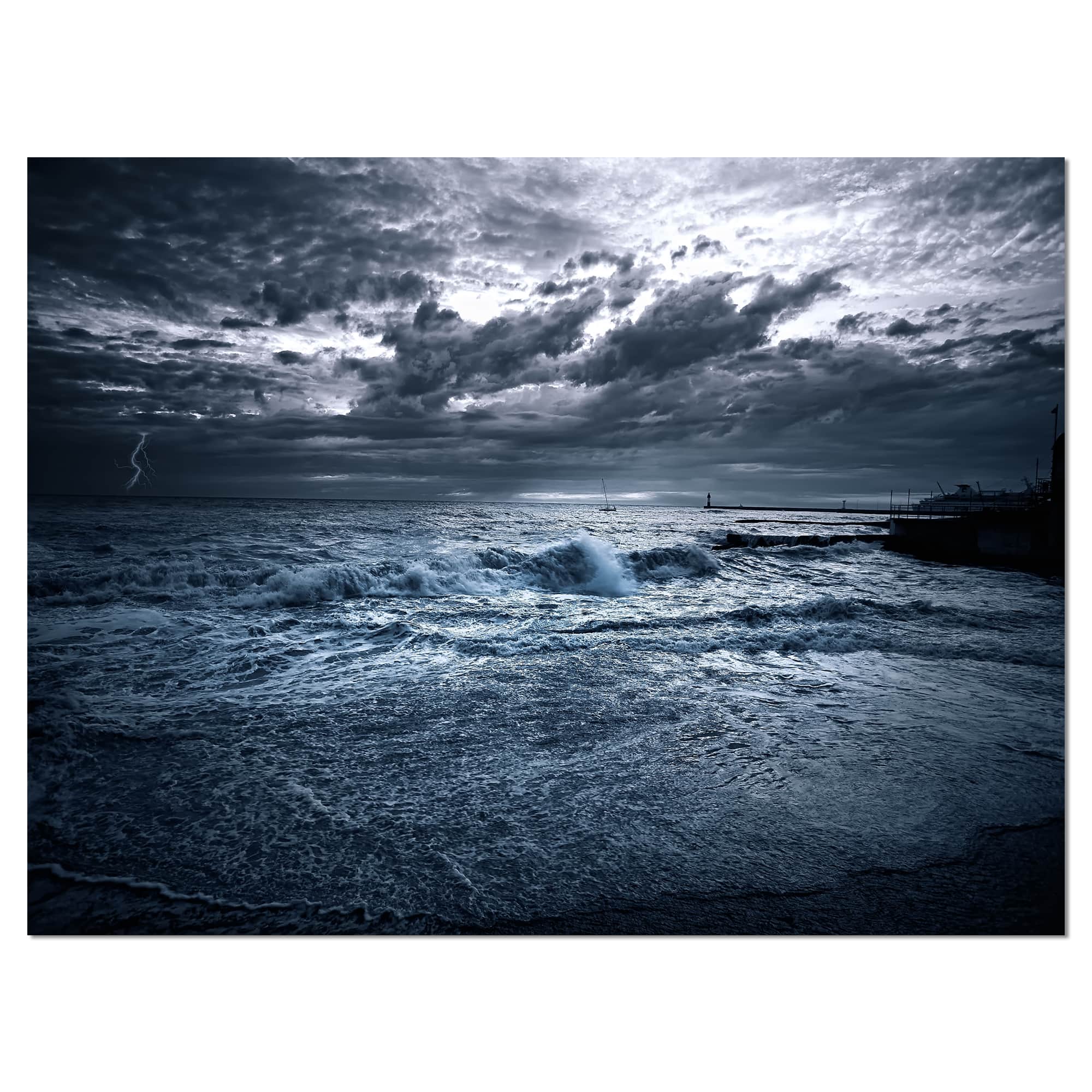 Designart - Sochi Sea Storm in Blue