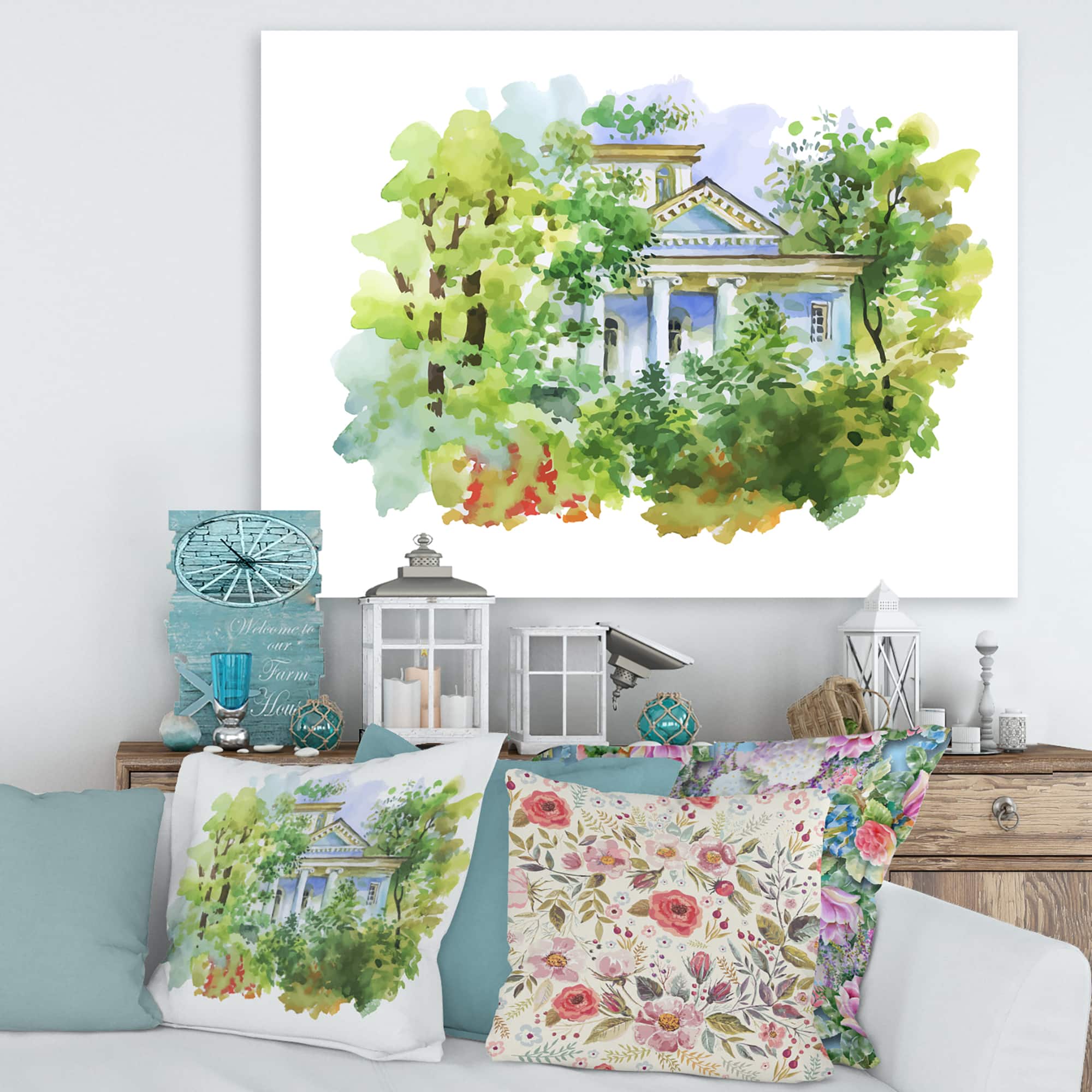 Designart - White House In The Woods