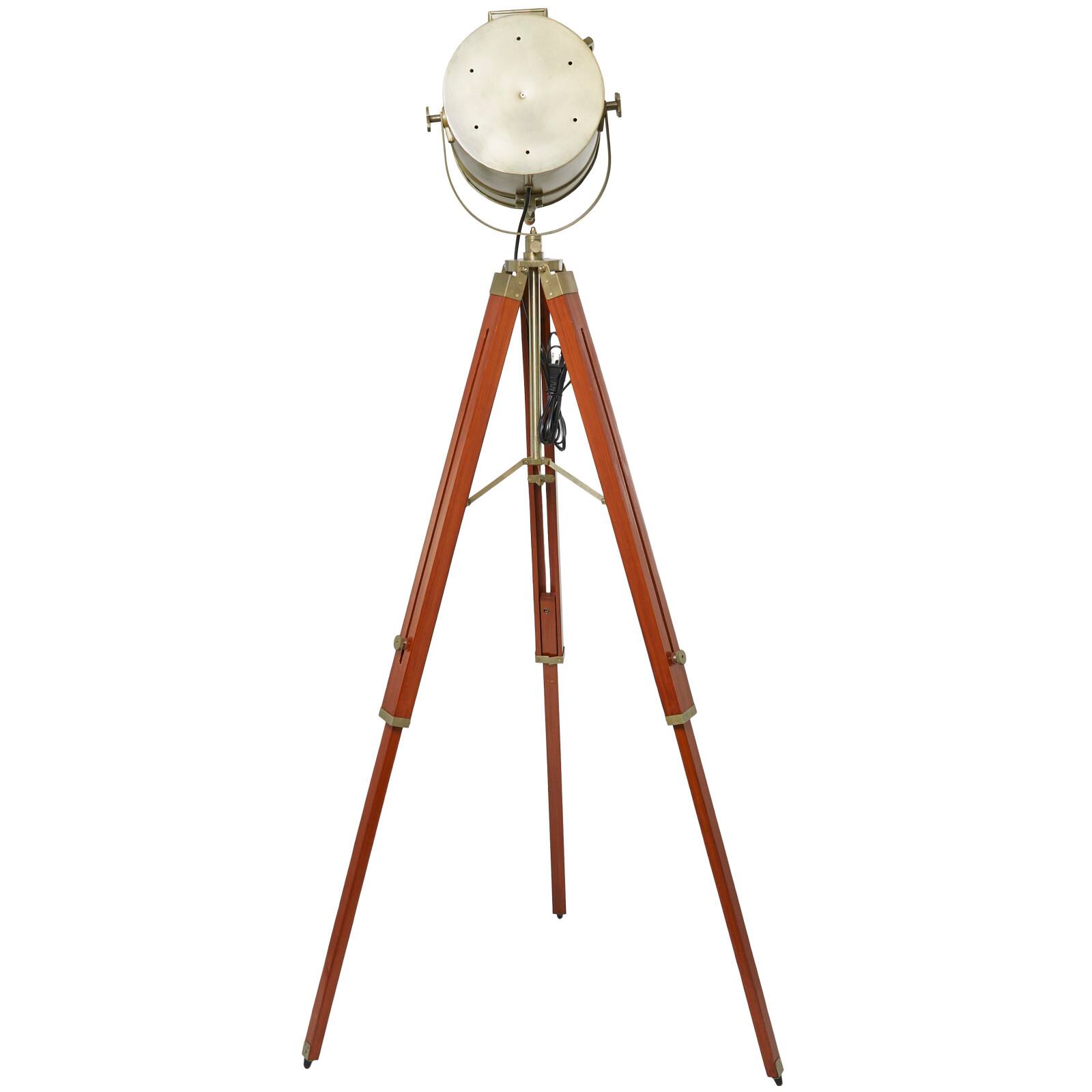 Brown Stainless Steel Spotlight Floor Lamp 31" x 31" x 68"