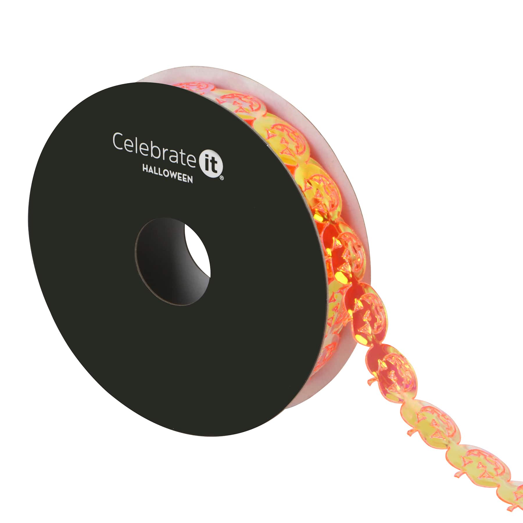 5/8" x 4yd. Die Cut Jack-o'-Lantern's Ribbon by Celebrate It®