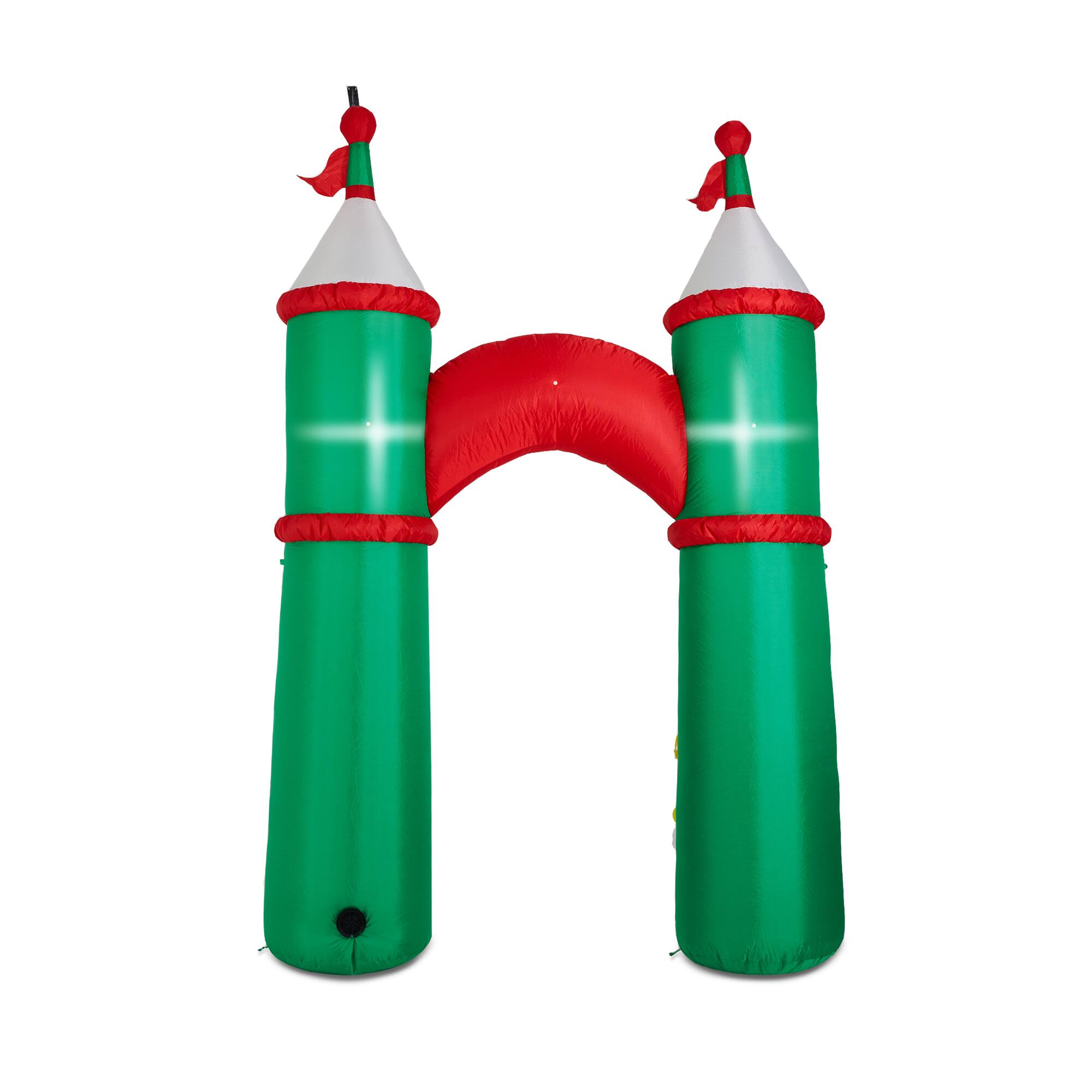 Glitzhome® 10ft. Inflatable Arch Gate & Guards With Lights