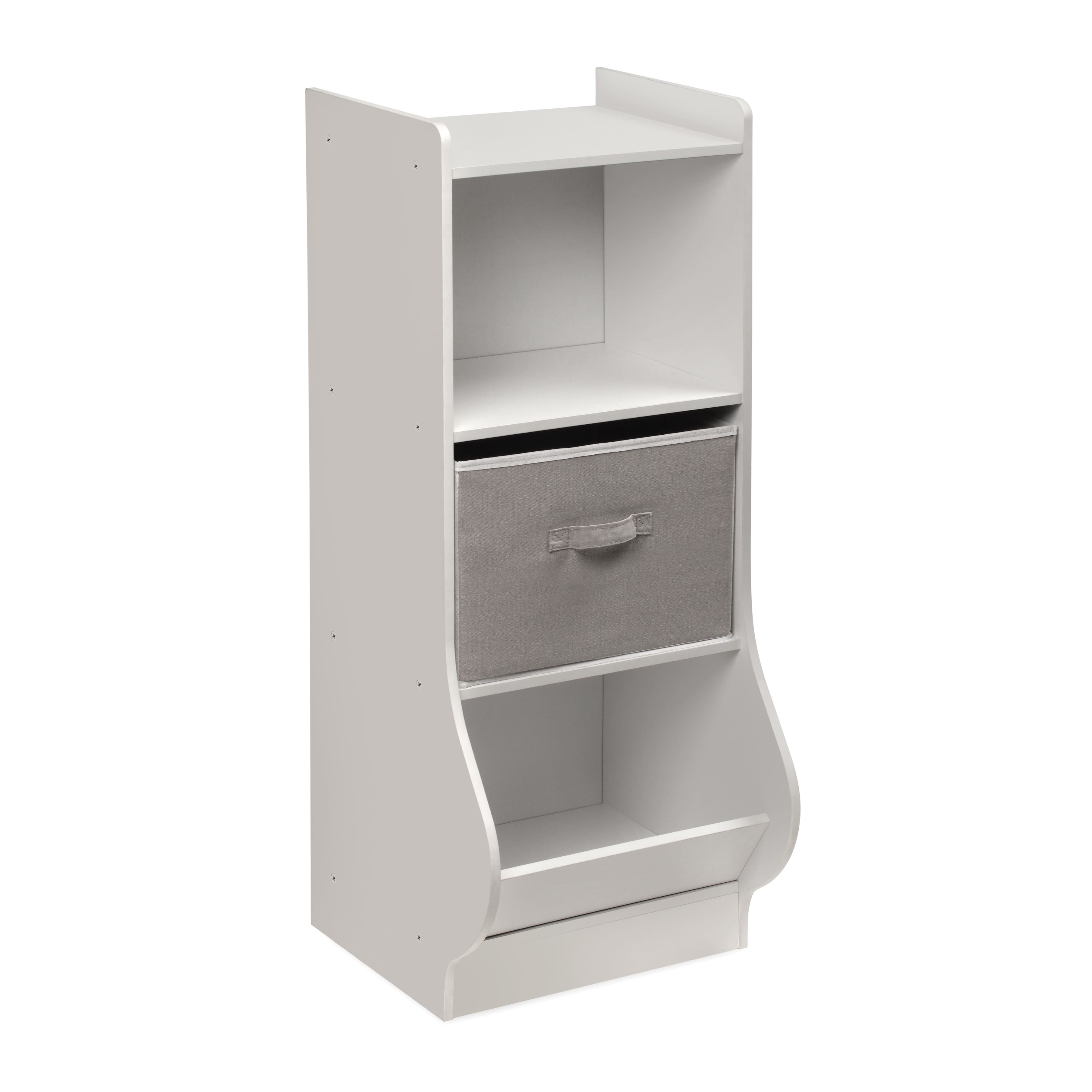 Badger Basket White Upright Storage Nook With Reversible Basket