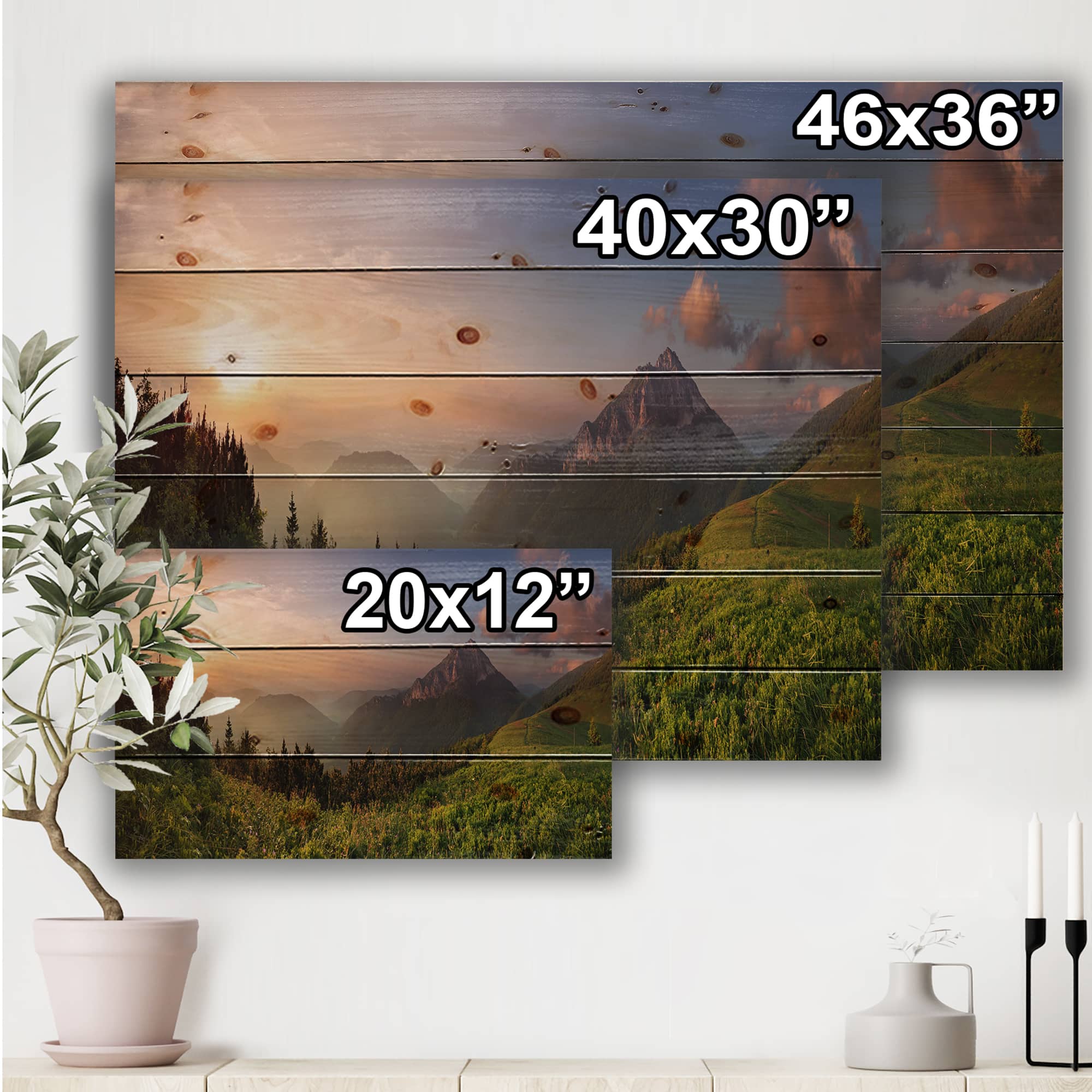 Designart - MountaIn Peak During Sunset