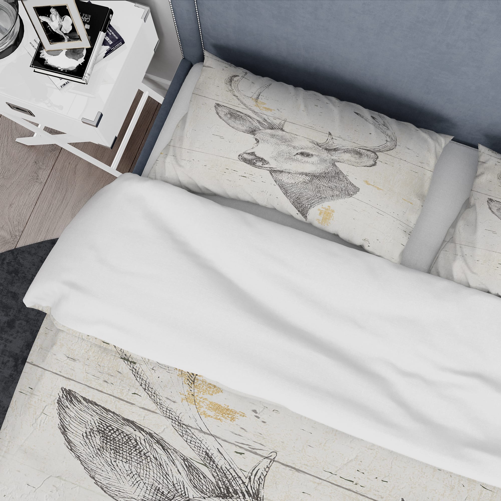 Designart 'Deer Wild and Beautiful II' Farmhouse Bedding Set