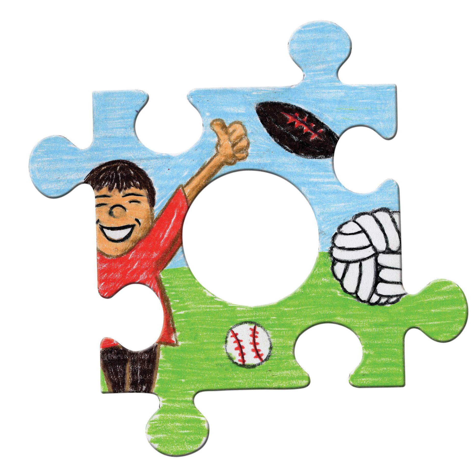 Roylco® 5.5" Puzzle Piece Picture Frames, 24ct.