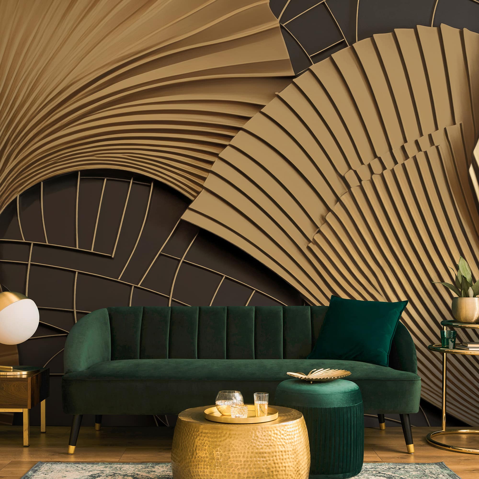 Designs Direct Luness Gold Wall Mural